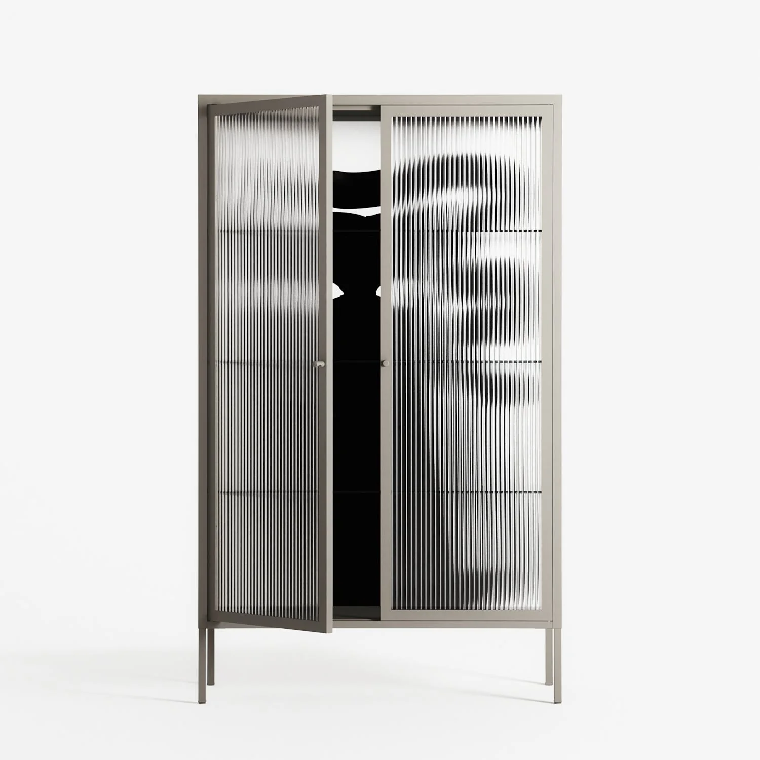 Black Cat - Cabinet - Konrad Blaszczyk - Pebble - Reeded glass - Image 2