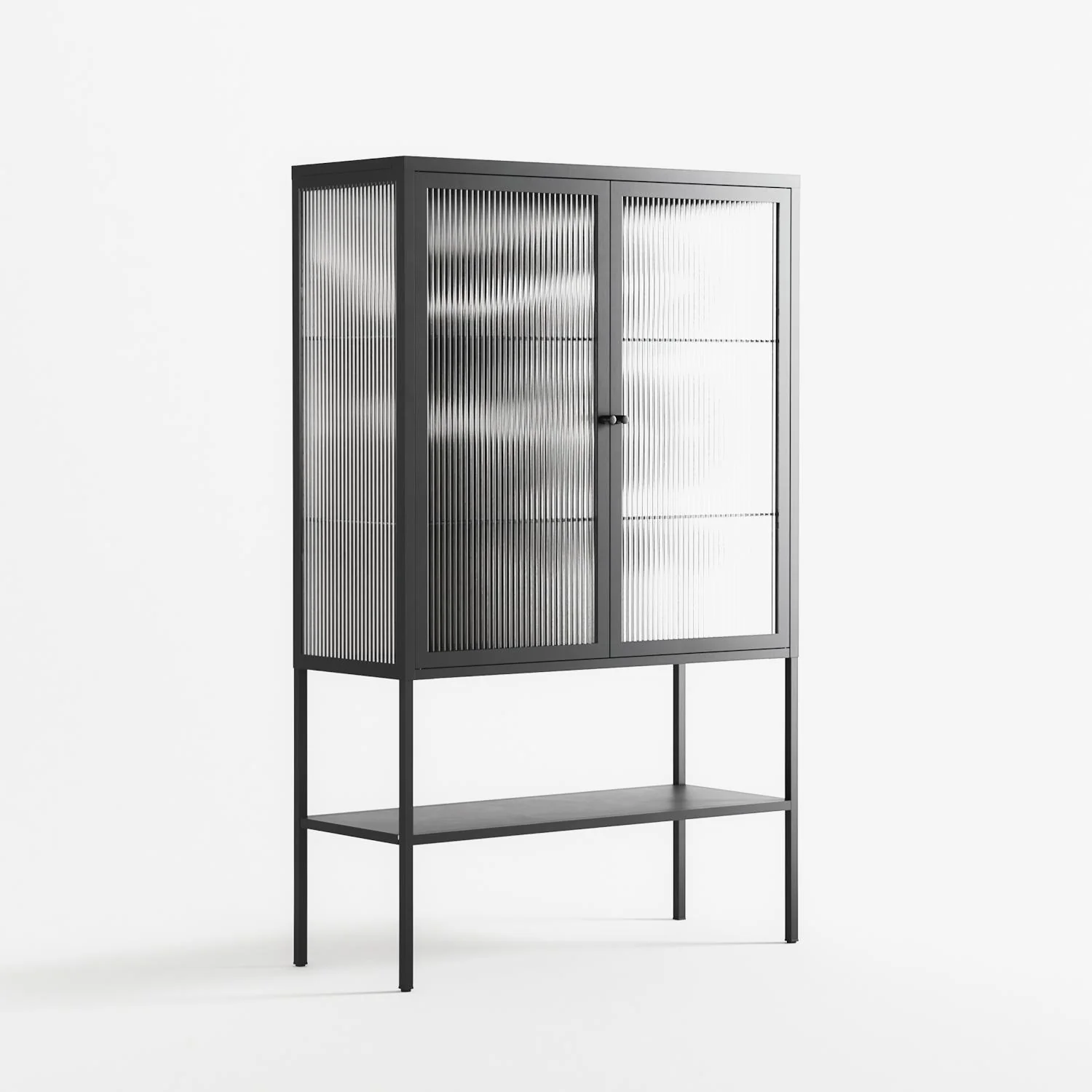 Black Cat - Loft Cabinet - Konrad Blaszczyk - Antracite - Reeded glass - Image 4