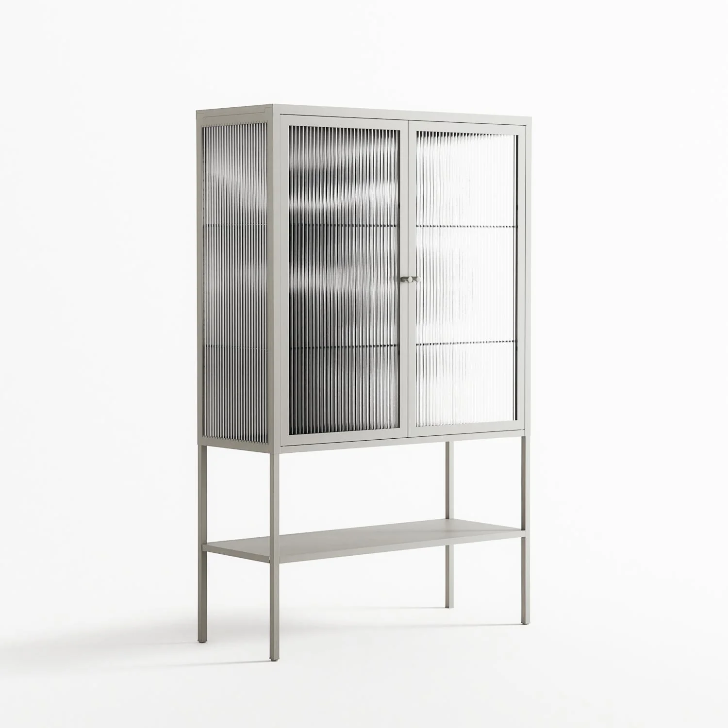 Black Cat - Loft Cabinet - Konrad Blaszczyk - Chalk - Reeded glass - Image 4