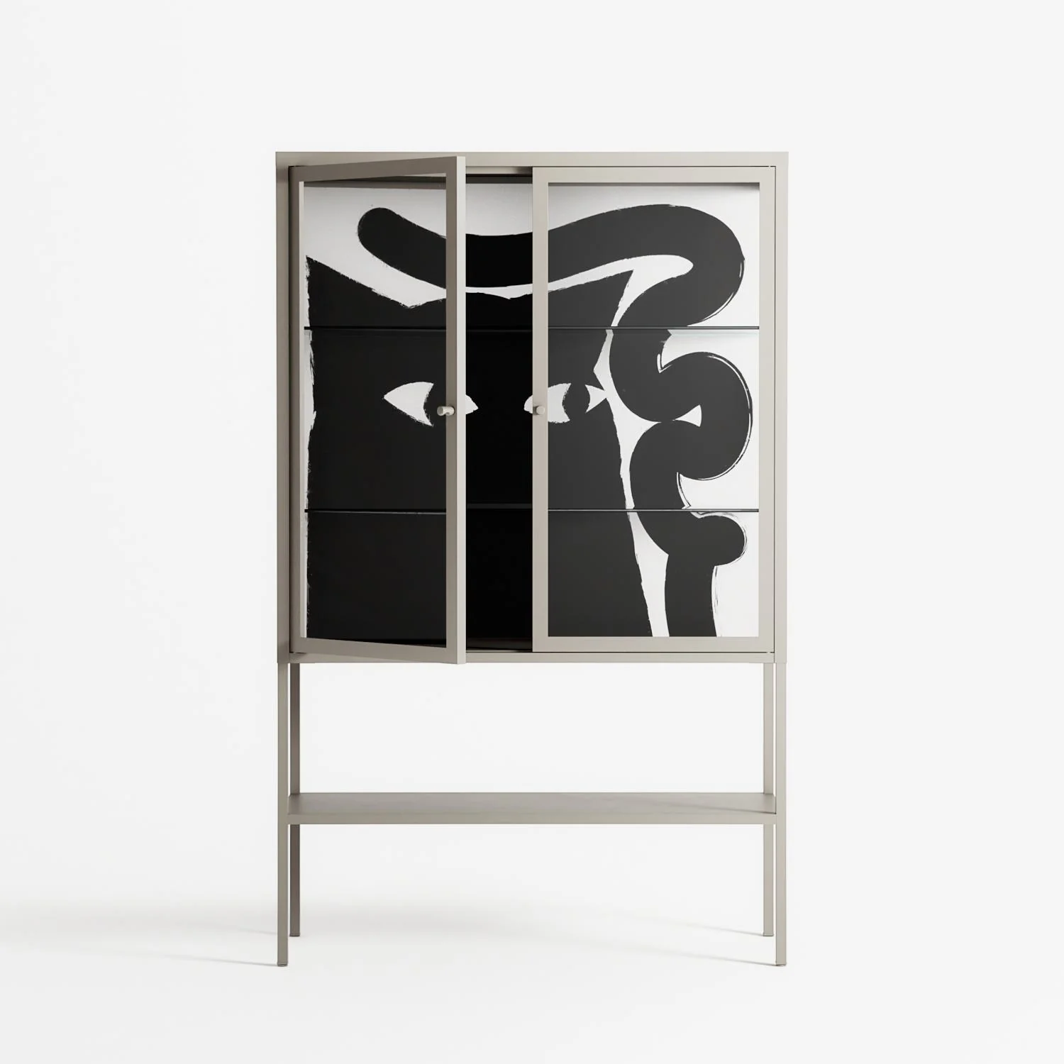 Black Cat - Loft Cabinet - Konrad Blaszczyk - Pebble - Clear glass - Image 2