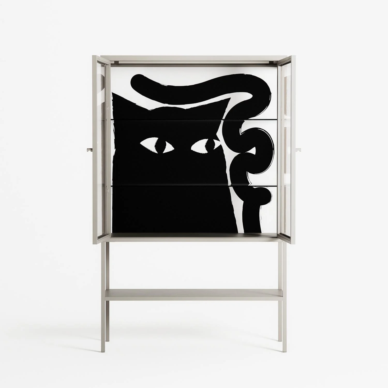 Black Cat - Loft Cabinet - Konrad Blaszczyk - Pebble - Clear glass - Image 3