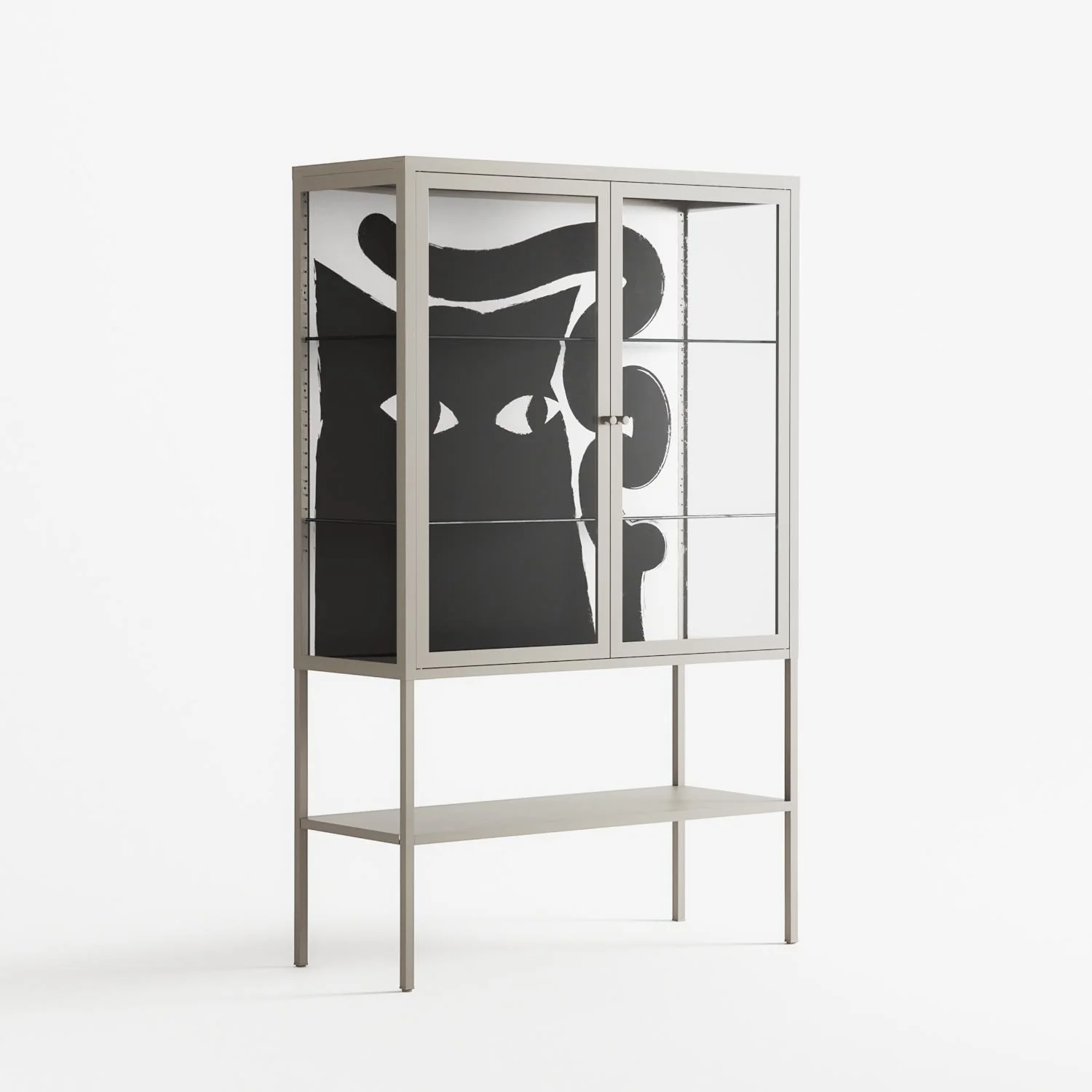 Black Cat - Loft Cabinet - Konrad Blaszczyk - Pebble - Clear glass - Image 4