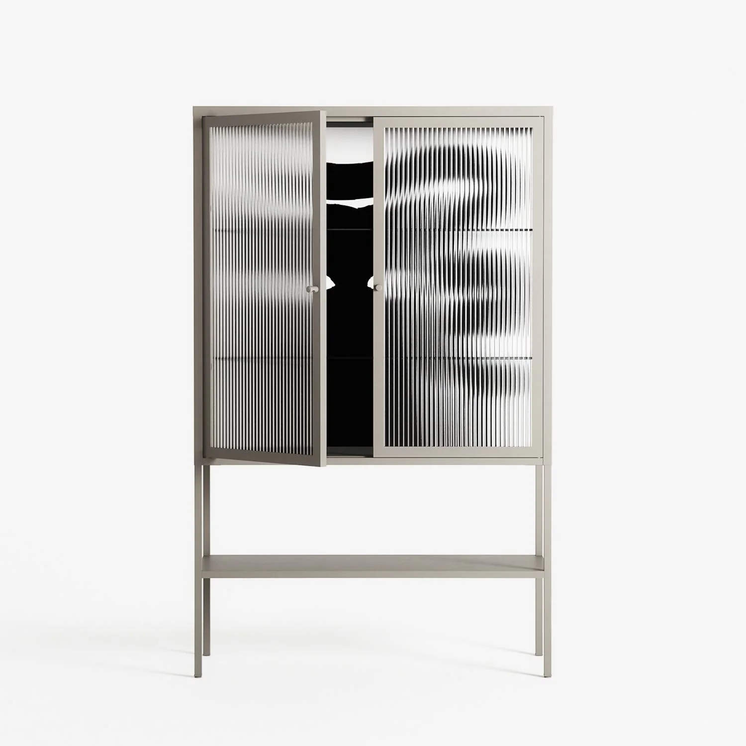 Black Cat - Loft Cabinet - Konrad Blaszczyk - Pebble - Reeded glass - Image 2