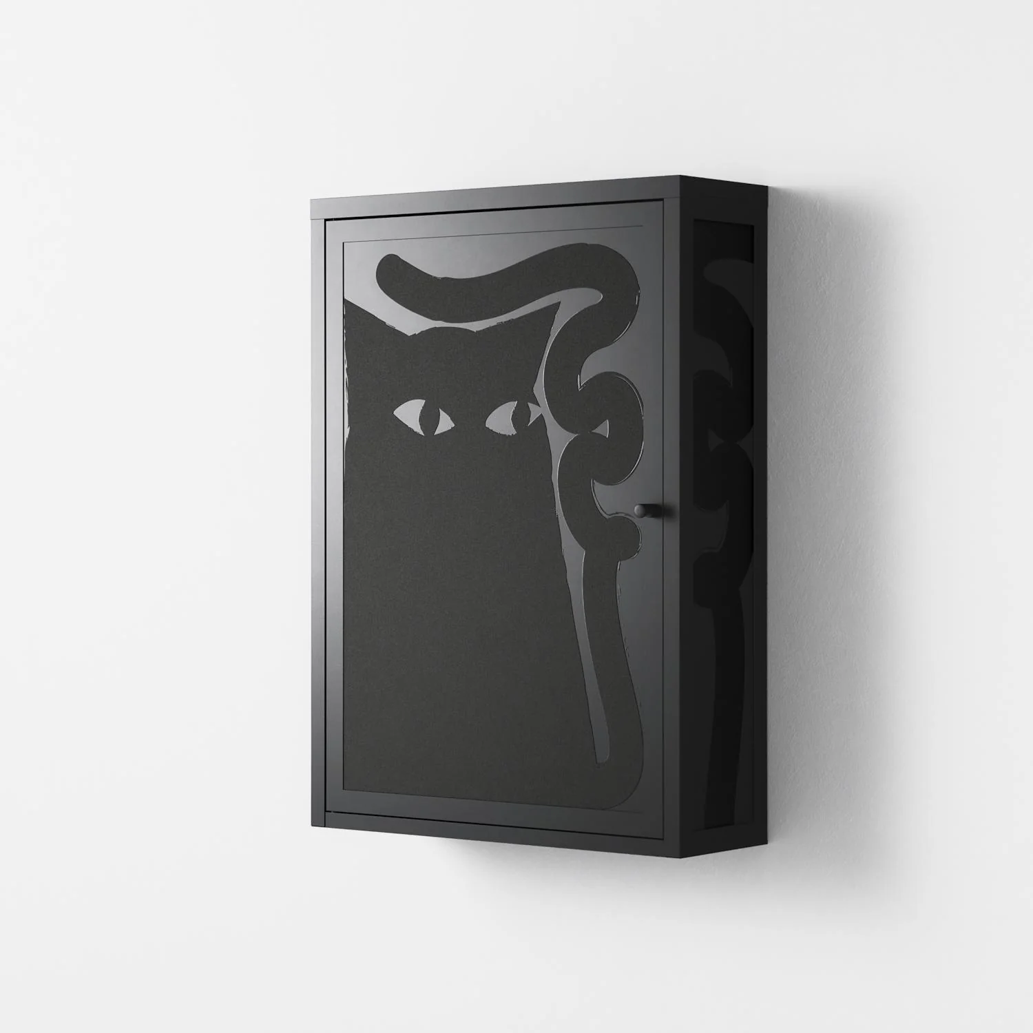 Black Cat - Wall Cabinet - Konrad Blaszczyk - Antracite - Overlay Metal - Image 2