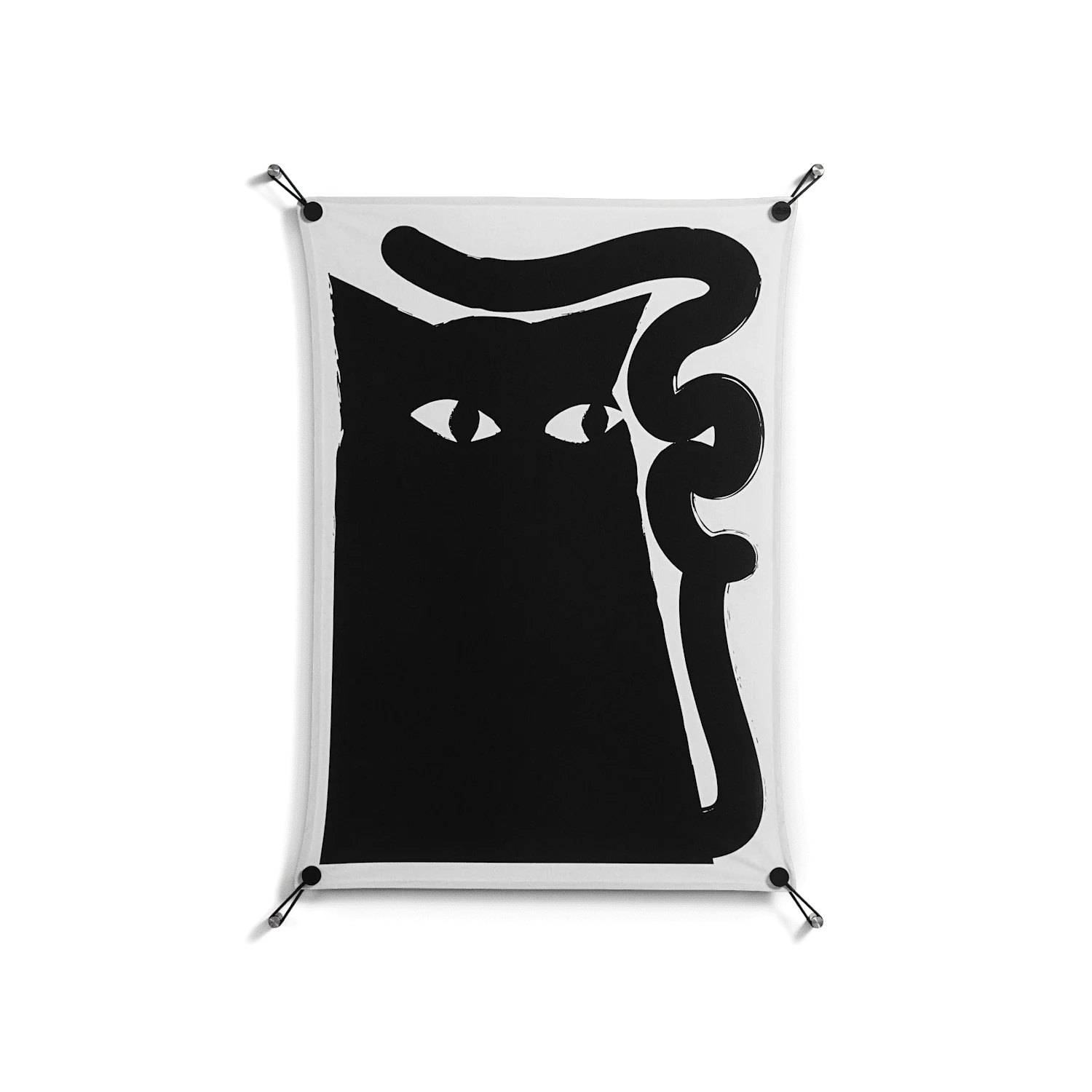 Black Cat - Work On Wall - Konrad Blaszczyk - Black - 70 x 100 cm