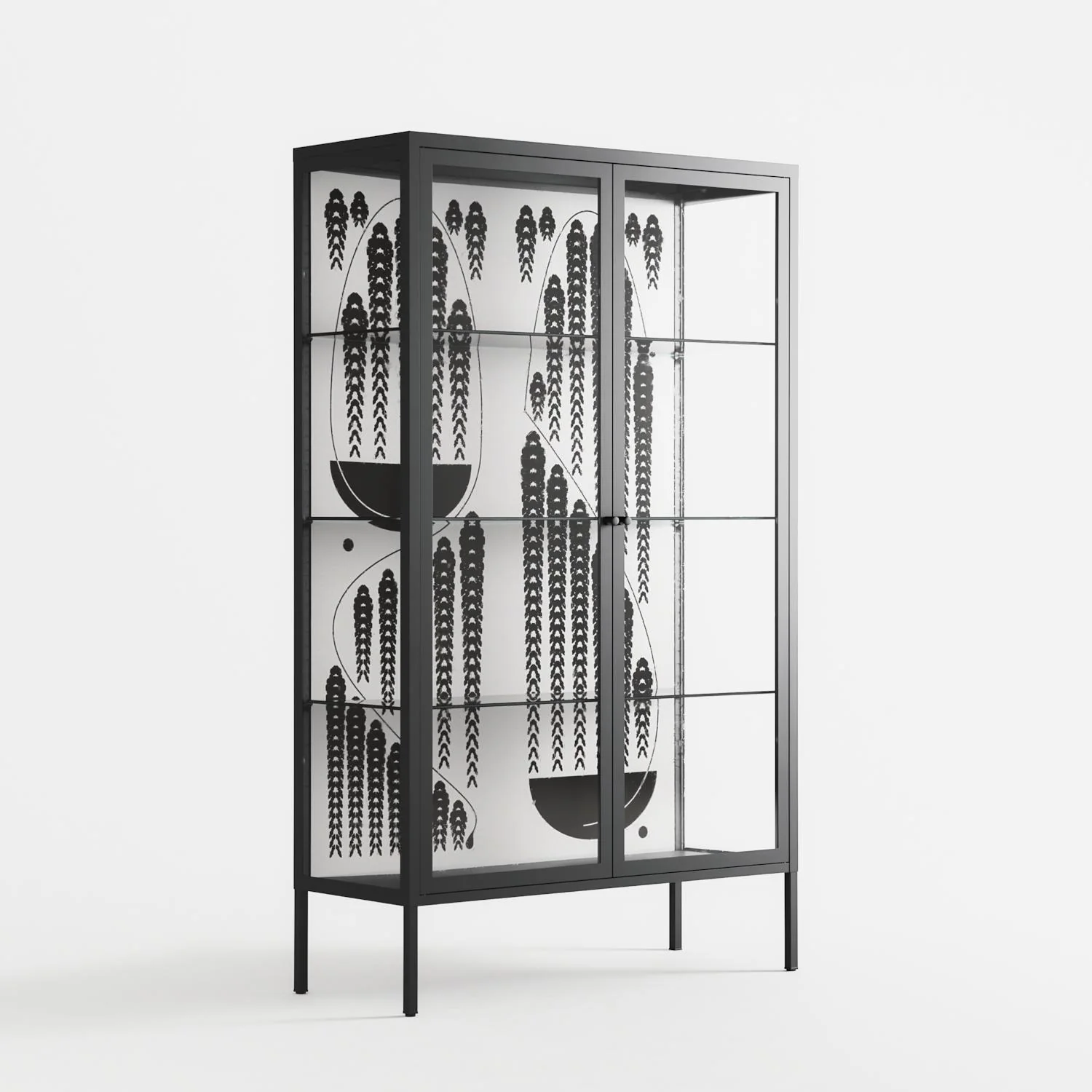 Black Fern - Cabinet - Konrad Blaszczyk - Antracite - Clear glass - Image 4