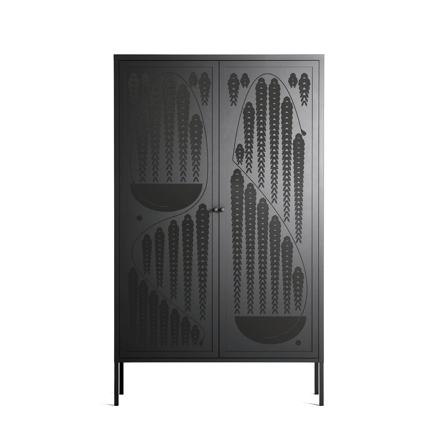 Black Fern - Cabinet - Konrad Blaszczyk - Antracite - Overlay Metal