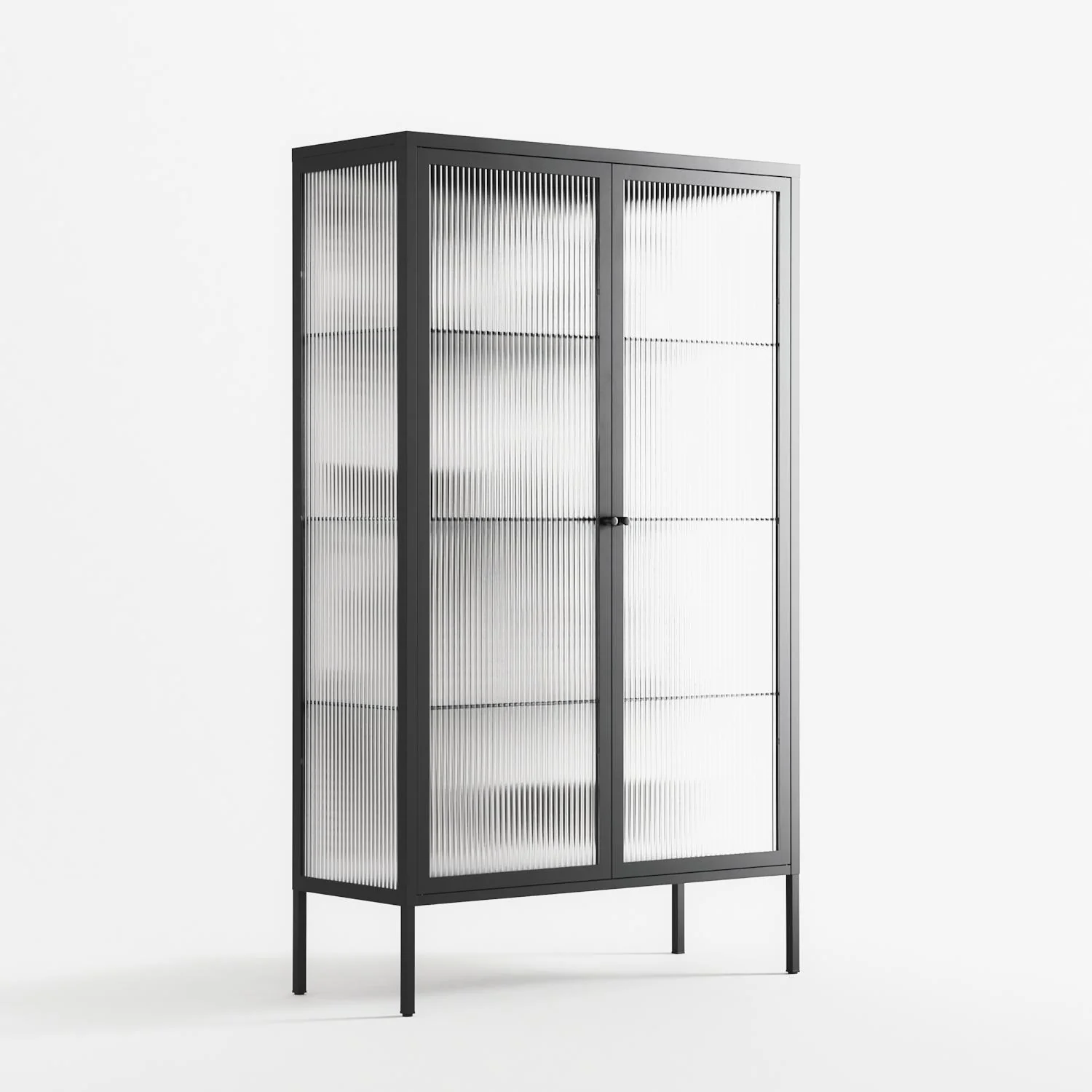 Black Fern - Cabinet - Konrad Blaszczyk - Antracite - Reeded glass - Image 4