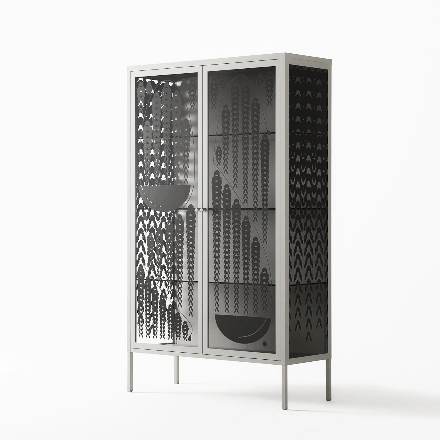 Black Fern - Cabinet - Konrad Blaszczyk - Chalk - Overlay Glass - Image 2