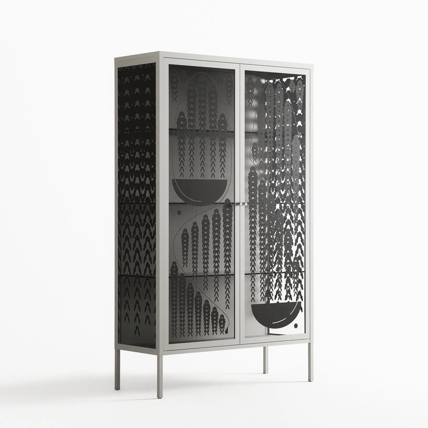 Black Fern - Cabinet - Konrad Blaszczyk - Chalk - Overlay Glass - Image 4
