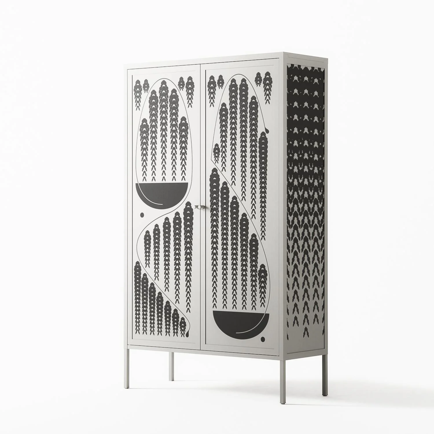 Black Fern - Cabinet - Konrad Blaszczyk - Chalk - Overlay Metal - Image 2