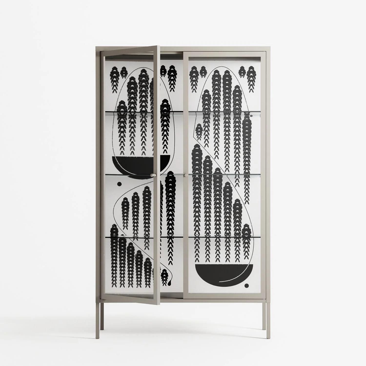 Black Fern - Cabinet - Konrad Blaszczyk - Pebble - Clear glass - Image 2