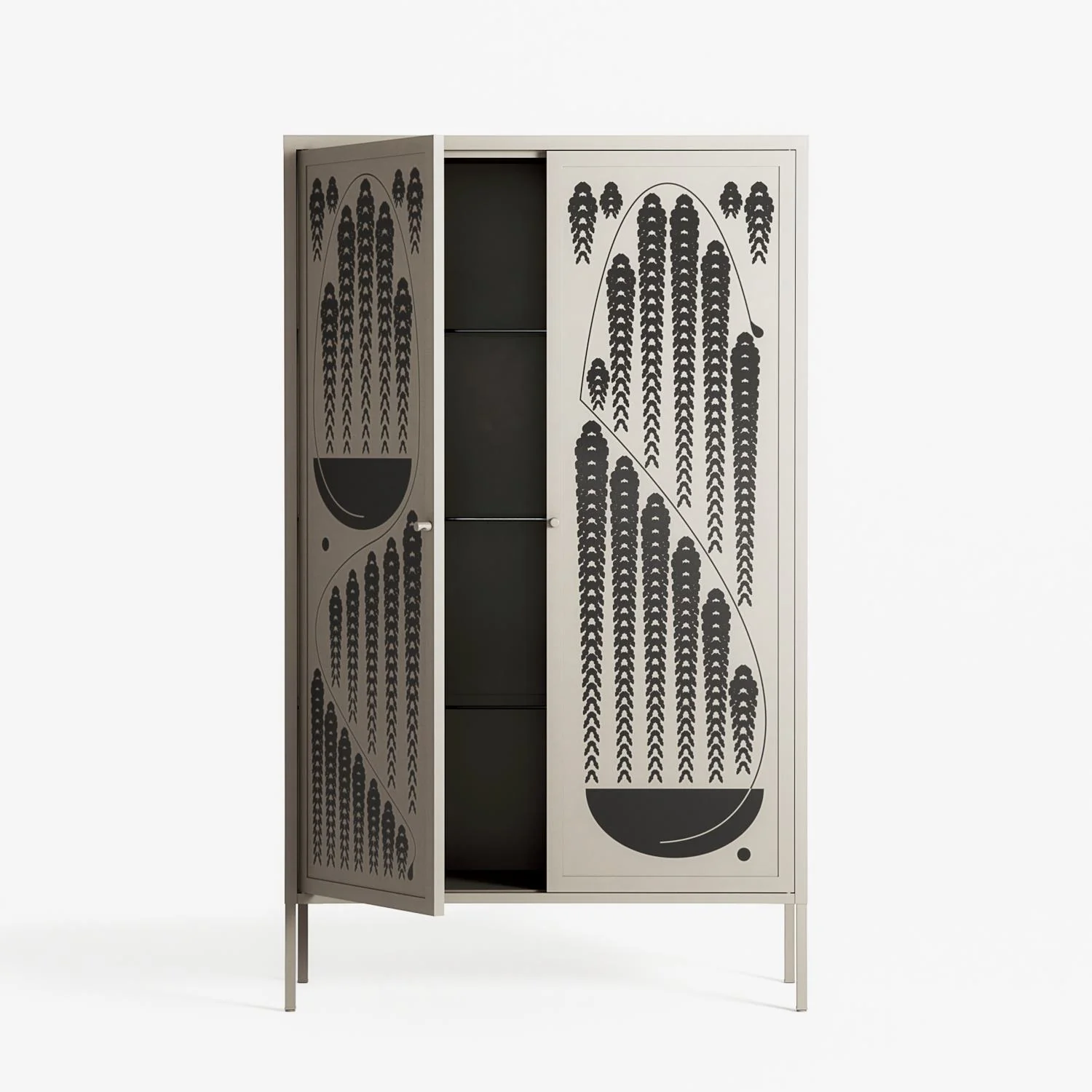 Black Fern - Cabinet - Konrad Blaszczyk - Pebble - Overlay Metal - Image 3