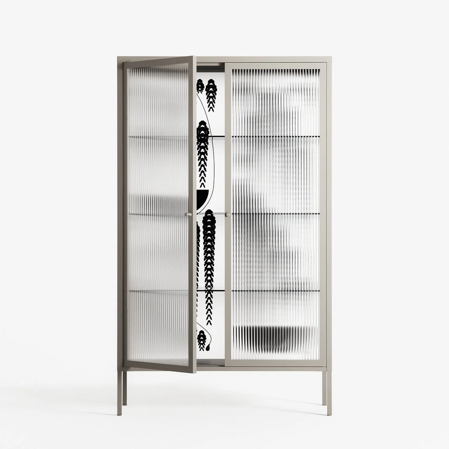 Black Fern - Cabinet - Konrad Blaszczyk - Pebble - Reeded glass - Image 2