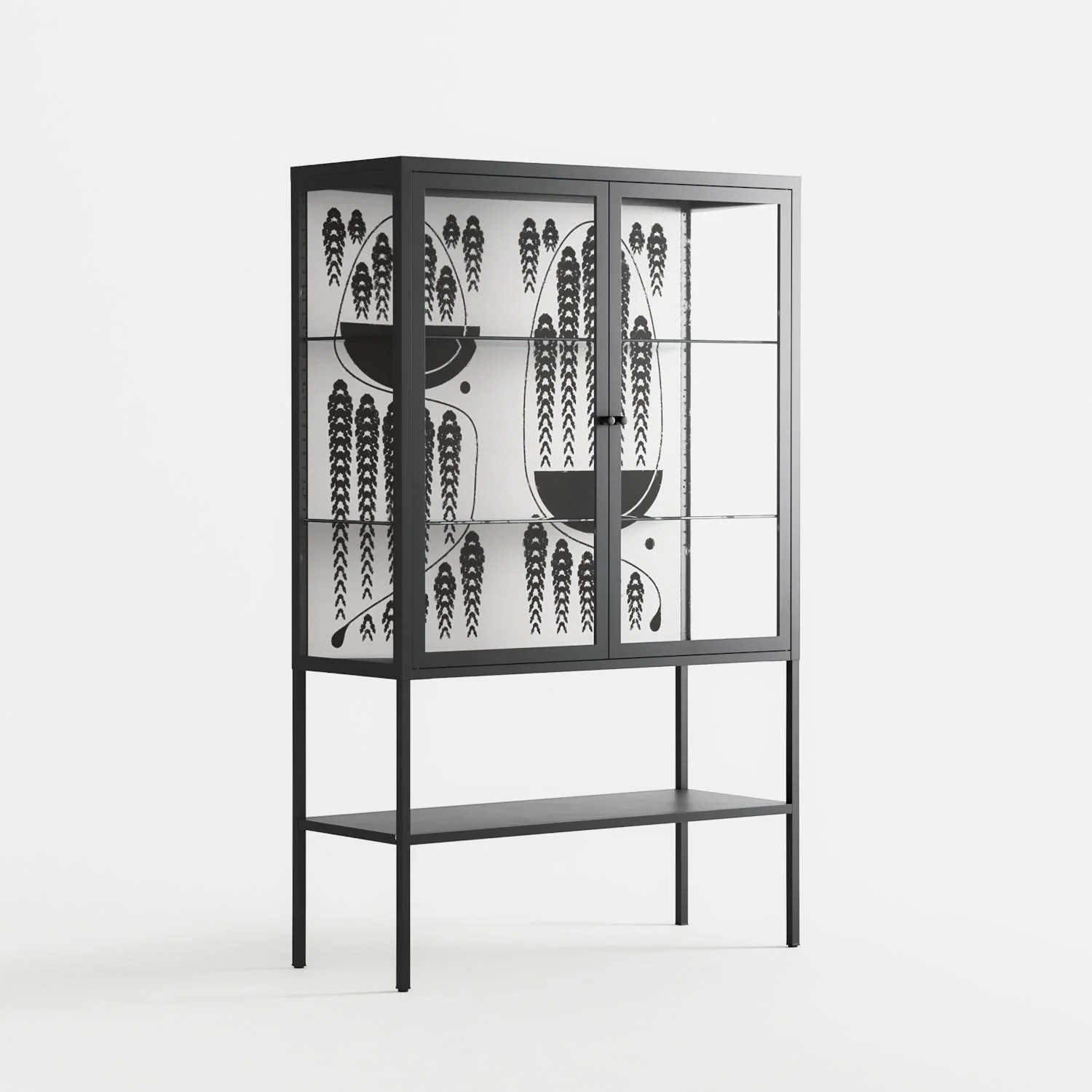Black Fern - Loft Cabinet - Konrad Blaszczyk - Antracite - Clear glass - Image 4