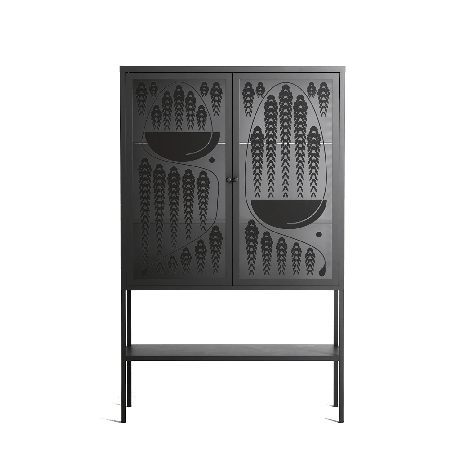 Black Fern - Loft Cabinet - Konrad Blaszczyk - Antracite - Overlay Glass