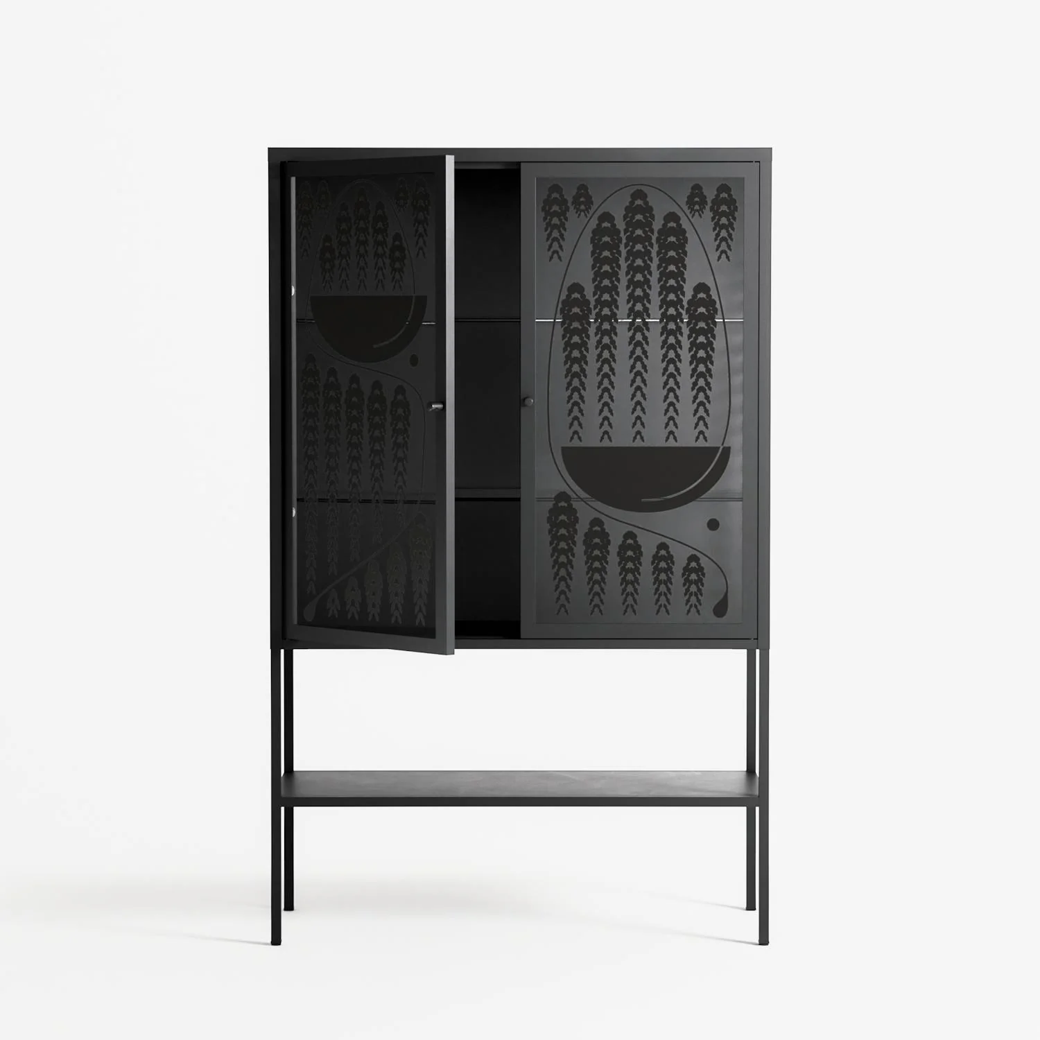 Black Fern - Loft Cabinet - Konrad Blaszczyk - Antracite - Overlay Glass - Image 3