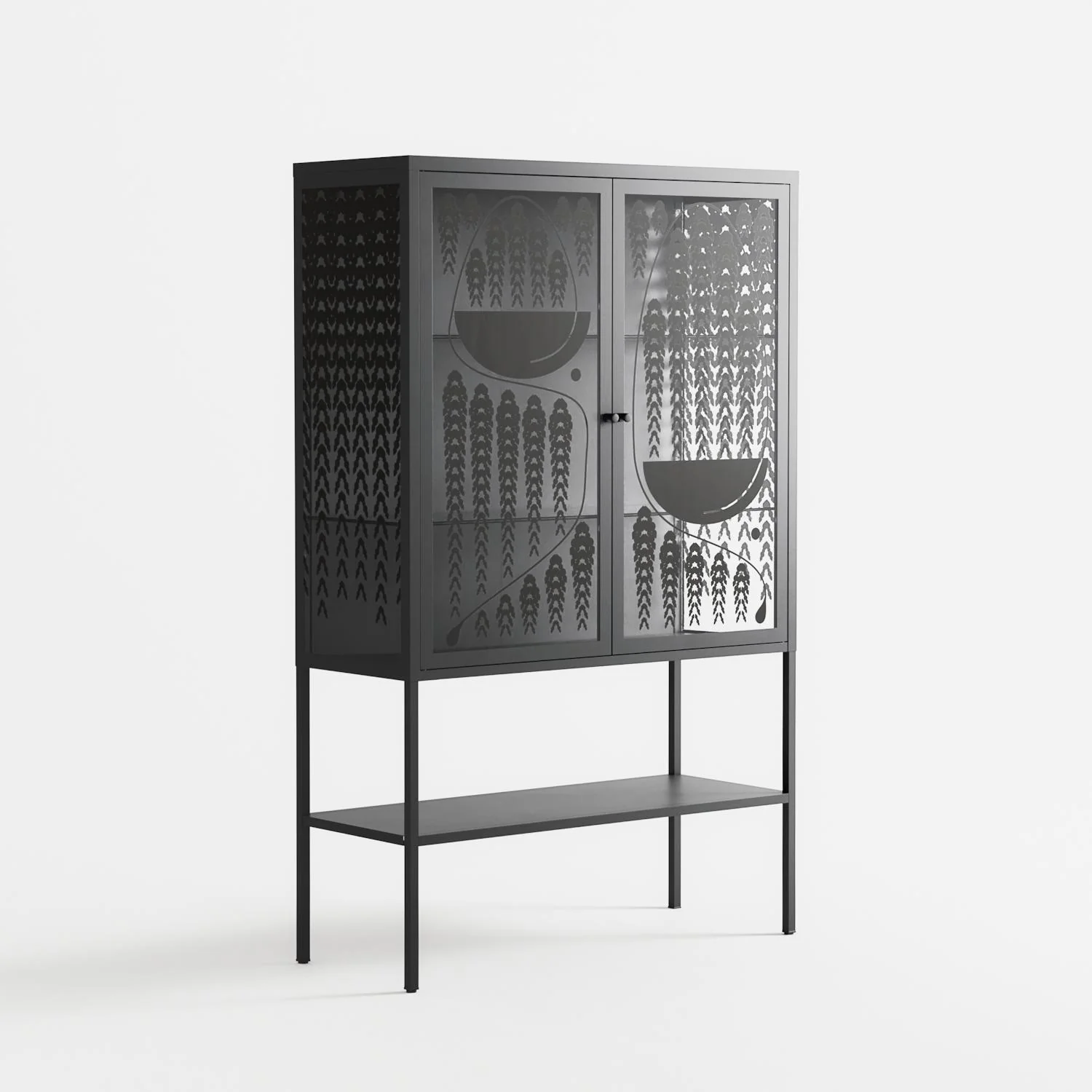 Black Fern - Loft Cabinet - Konrad Blaszczyk - Antracite - Overlay Glass - Image 4