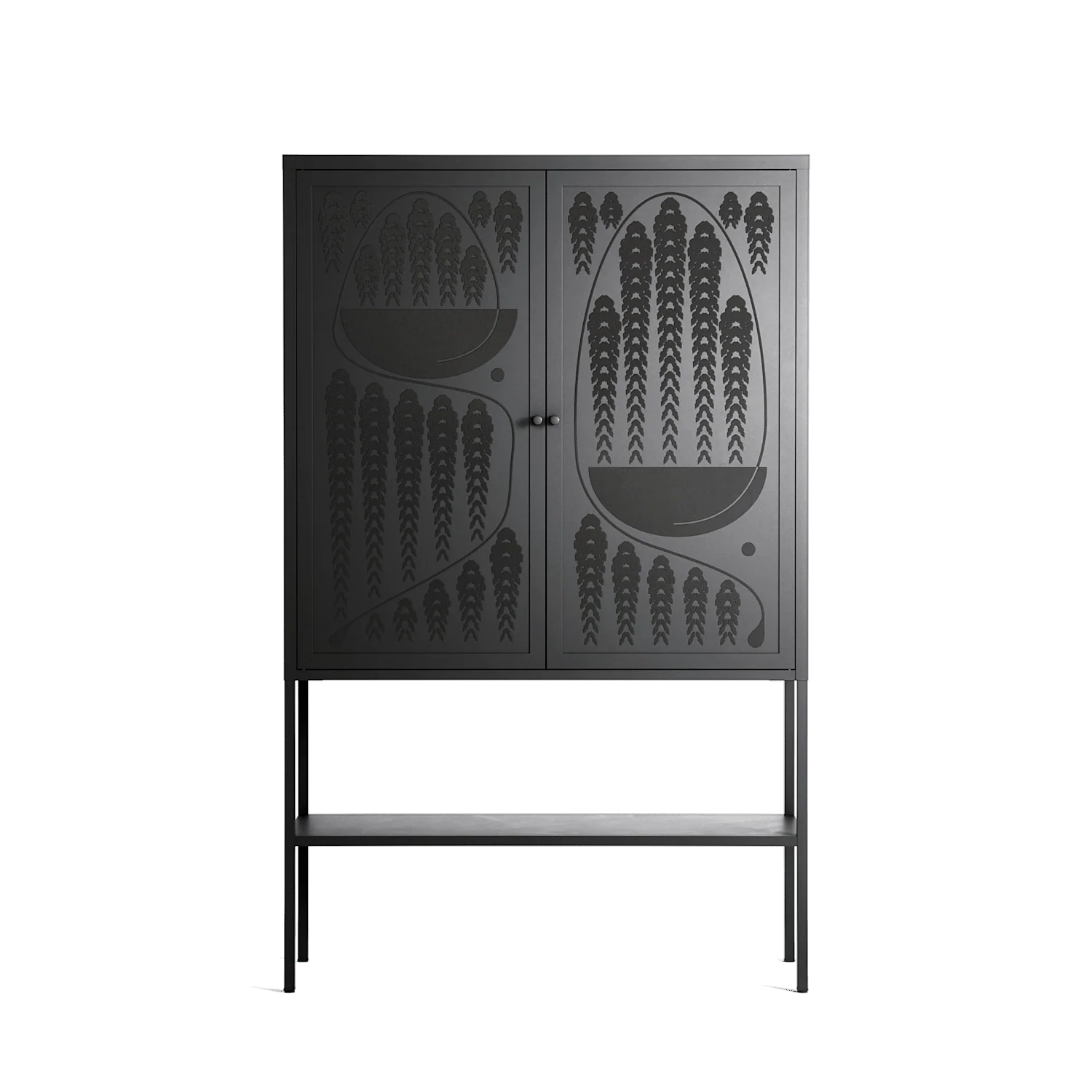 Black Fern - Loft Cabinet - Konrad Blaszczyk - Antracite - Overlay Metal