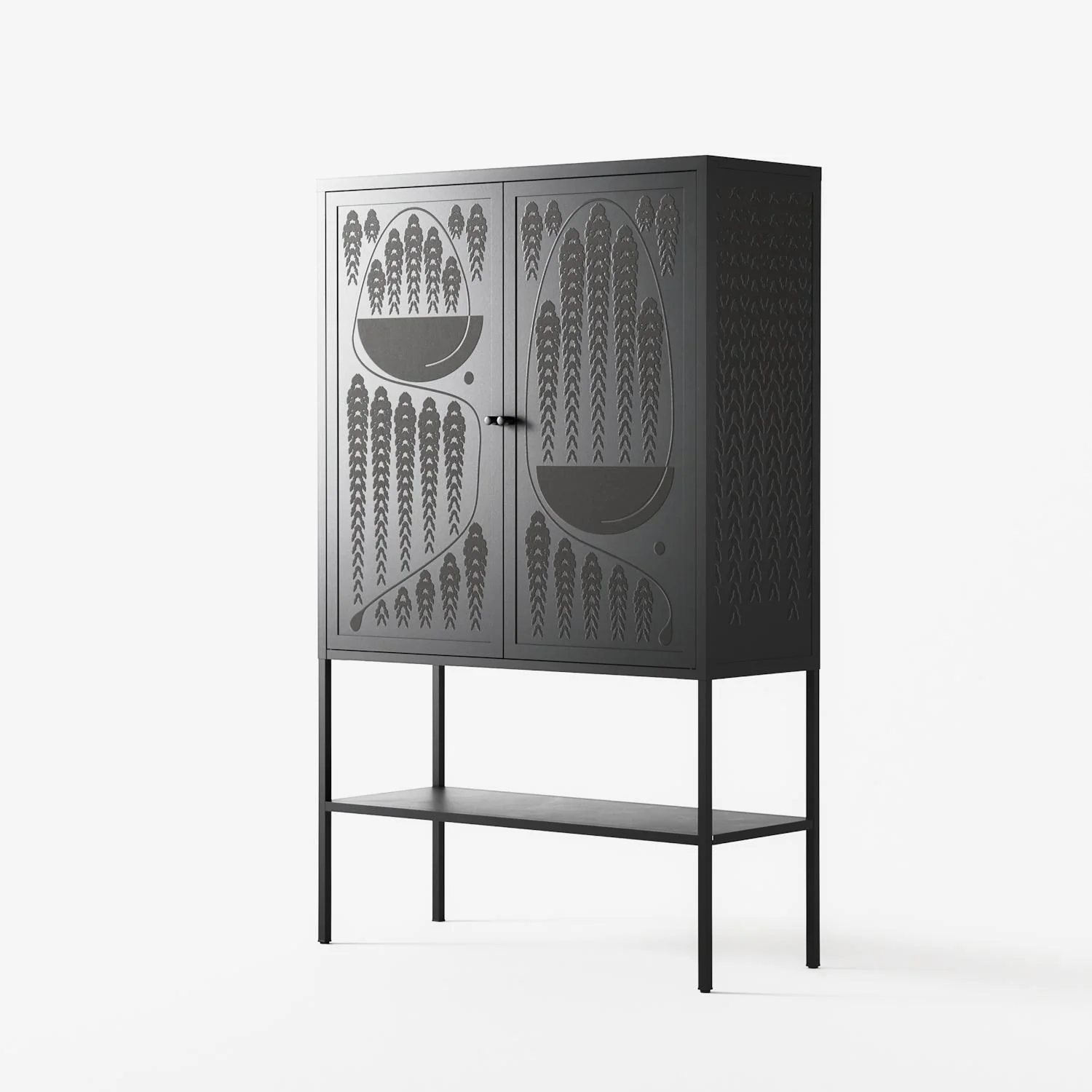 Black Fern - Loft Cabinet - Konrad Blaszczyk - Antracite - Overlay Metal - Image 2