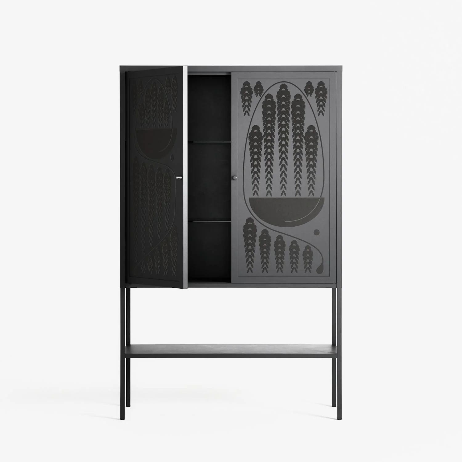 Black Fern - Loft Cabinet - Konrad Blaszczyk - Antracite - Overlay Metal - Image 3