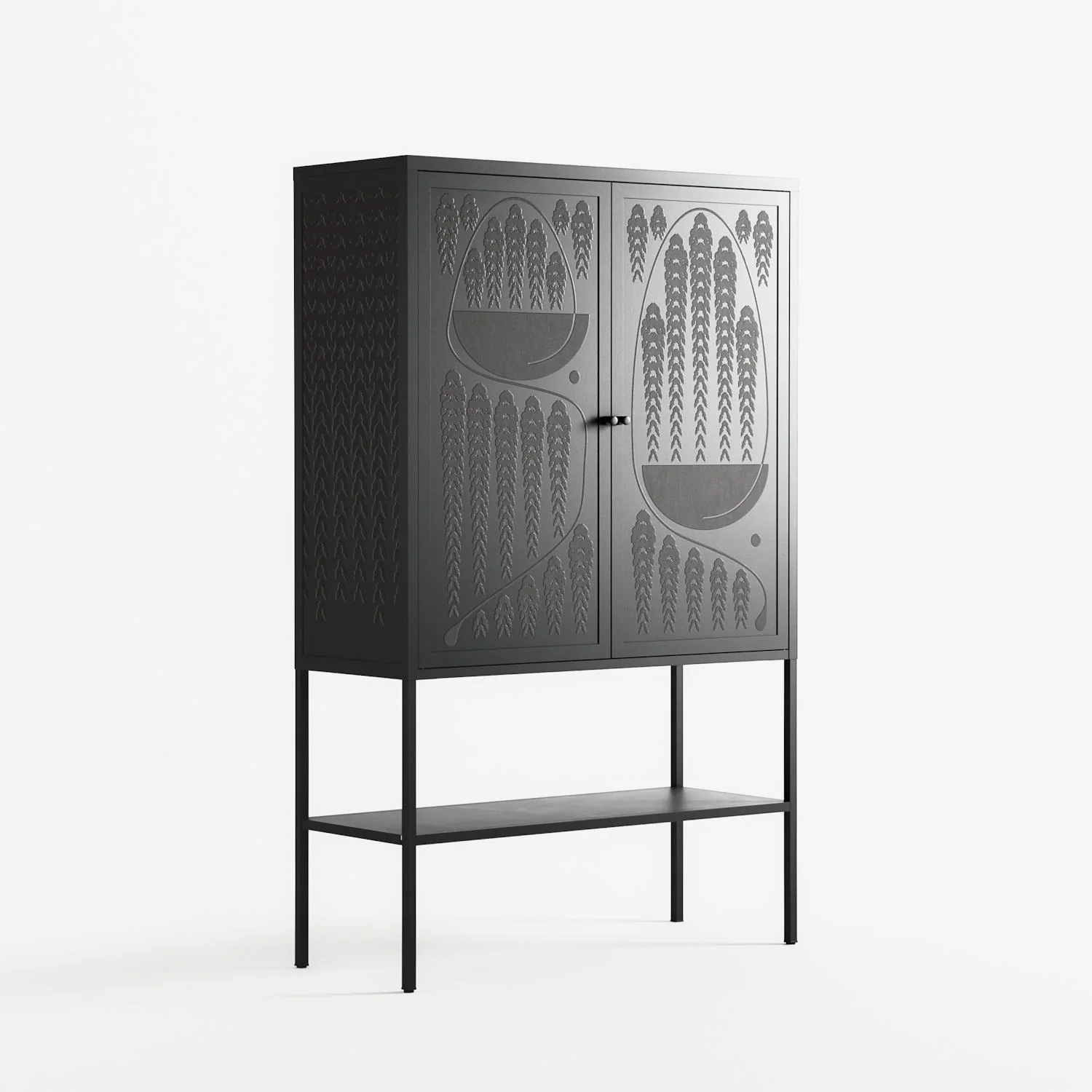 Black Fern - Loft Cabinet - Konrad Blaszczyk - Antracite - Overlay Metal - Image 4