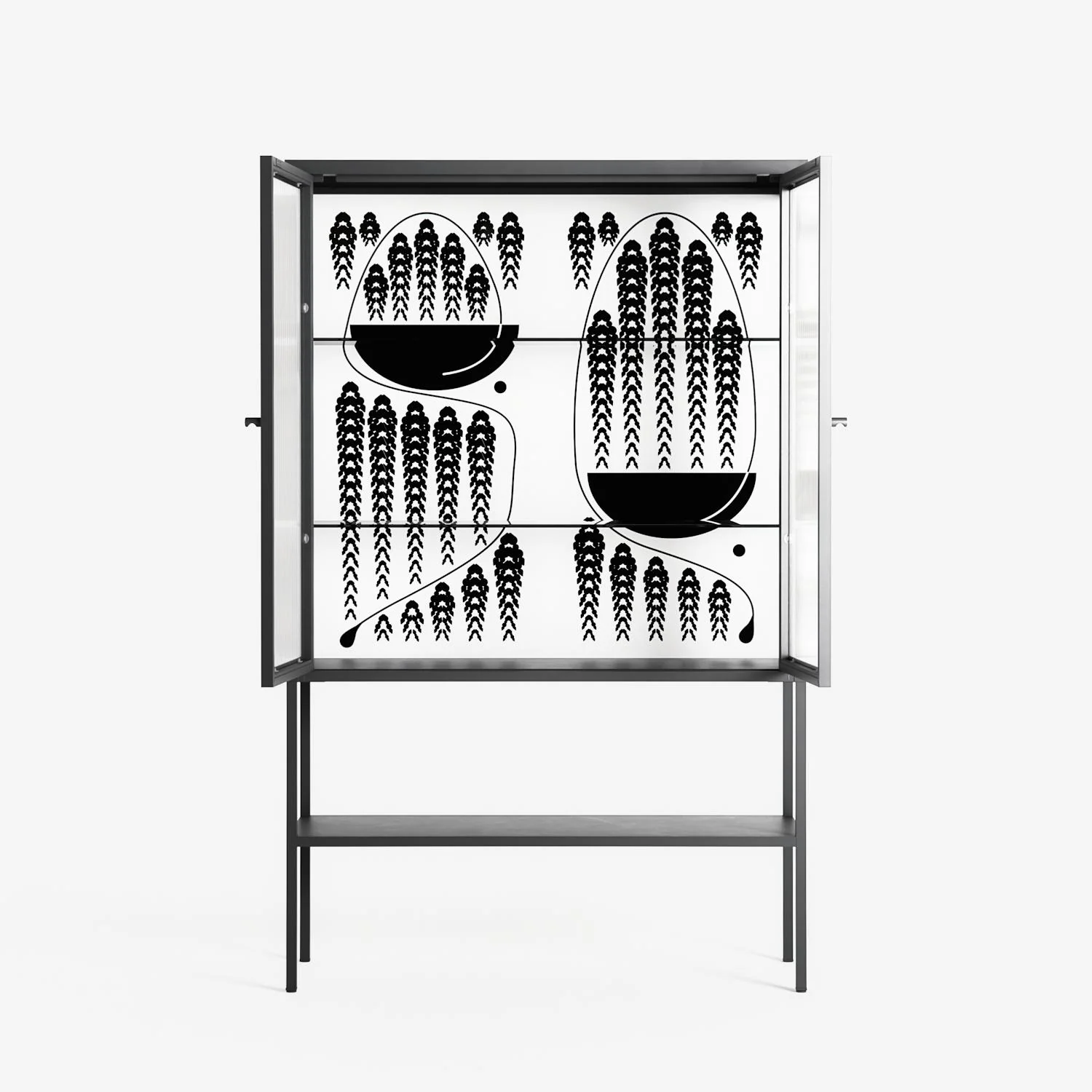 Black Fern - Loft Cabinet - Konrad Blaszczyk - Antracite - Reeded glass - Image 3