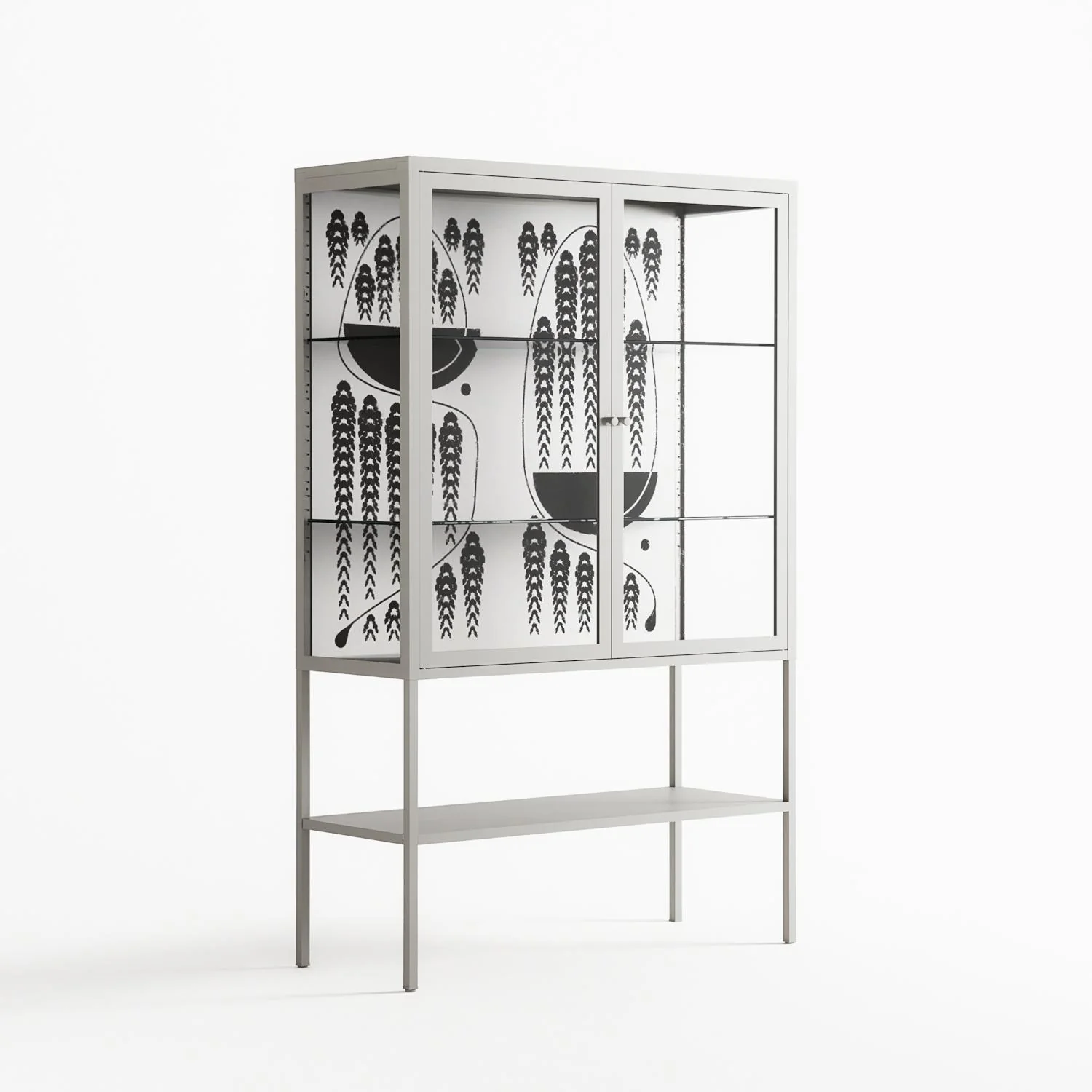 Black Fern - Loft Cabinet - Konrad Blaszczyk - Chalk - Clear glass - Image 4