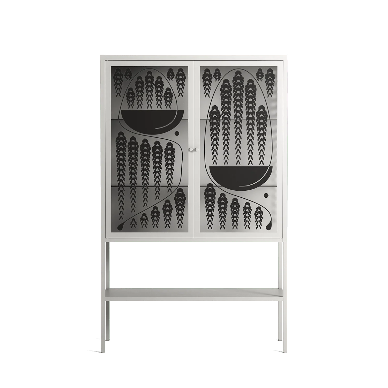Black Fern - Loft Cabinet - Konrad Blaszczyk - Chalk - Overlay Glass