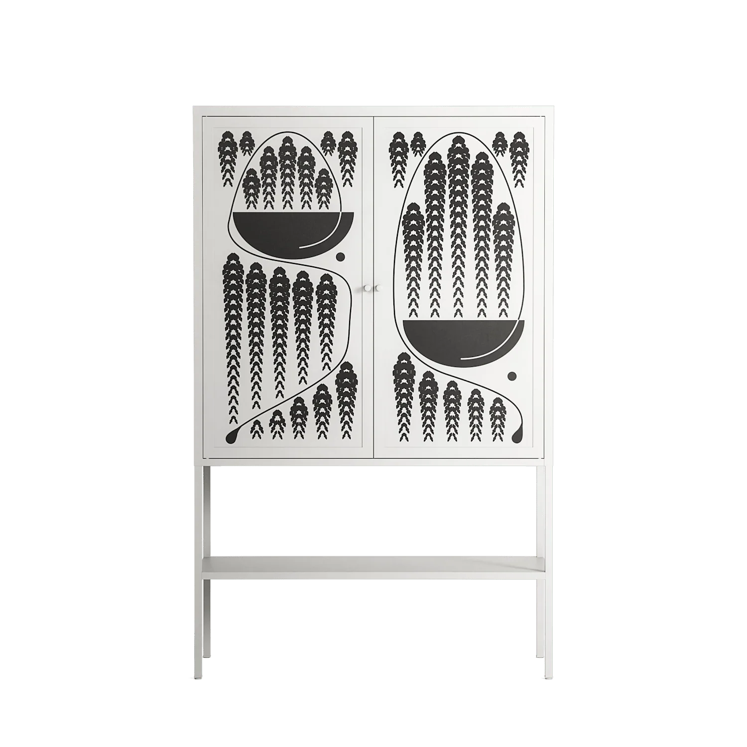 Black Fern - Loft Cabinet - Konrad Blaszczyk - Chalk - Overlay Metal