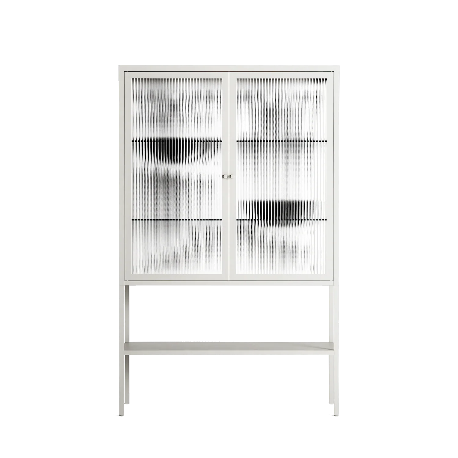 Black Fern - Loft Cabinet - Konrad Blaszczyk - Chalk - Reeded glass