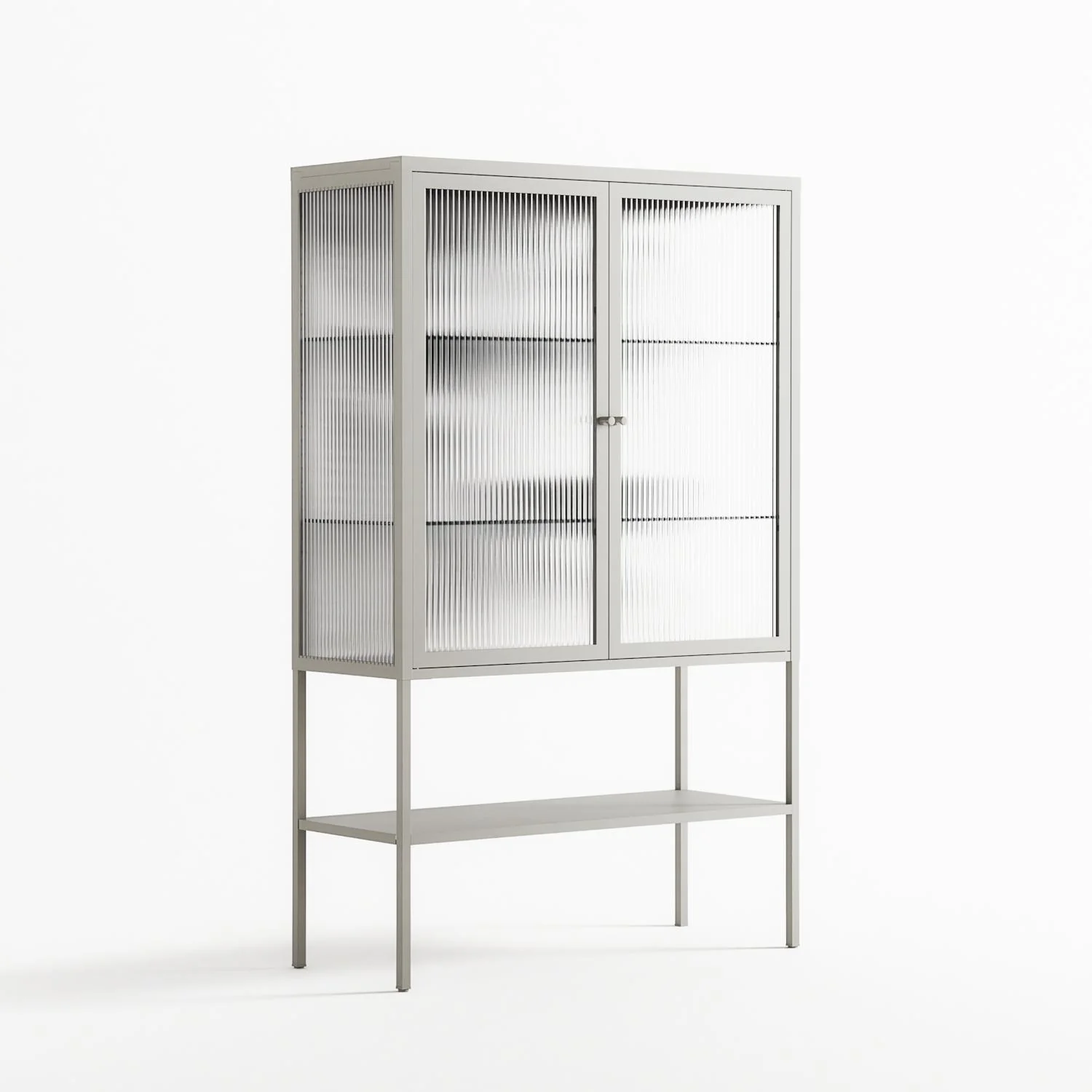 Black Fern - Loft Cabinet - Konrad Blaszczyk - Chalk - Reeded glass - Image 4