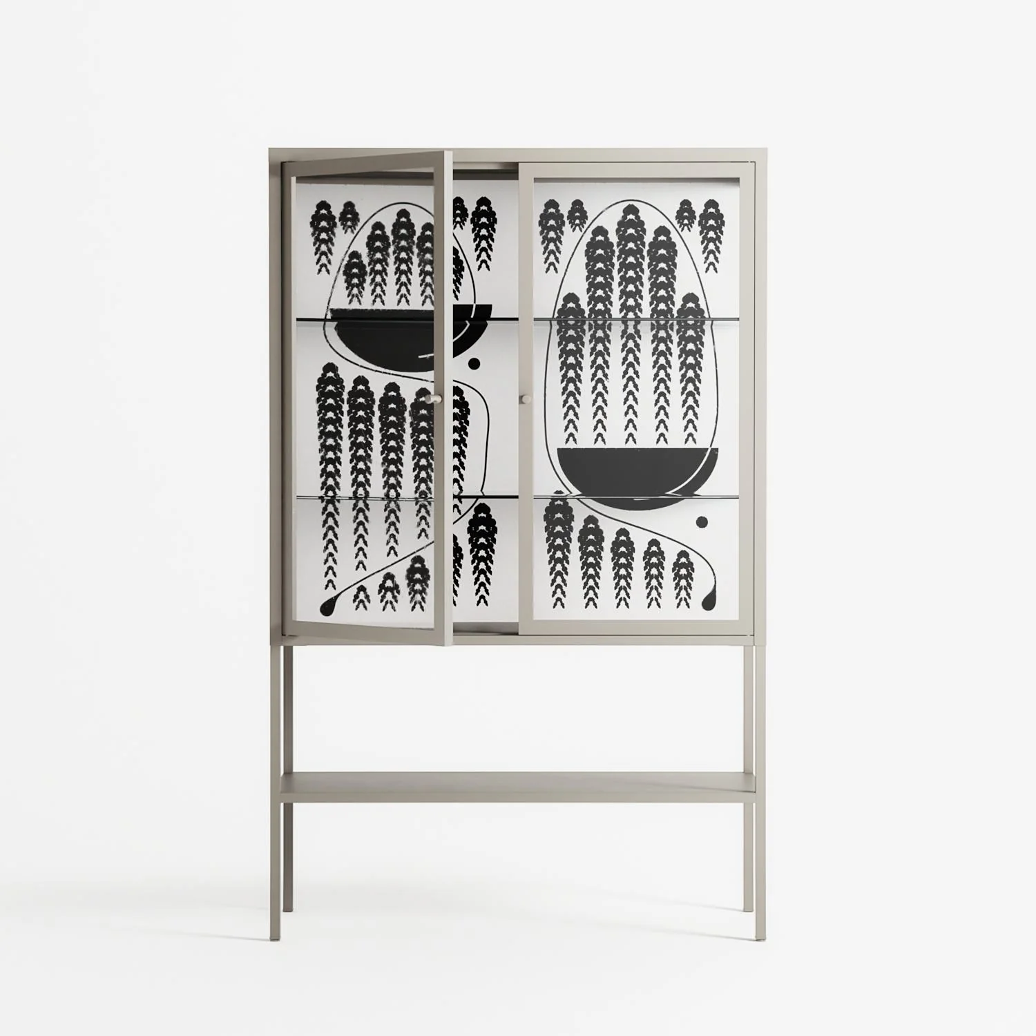 Black Fern - Loft Cabinet - Konrad Blaszczyk - Pebble - Clear glass - Image 2
