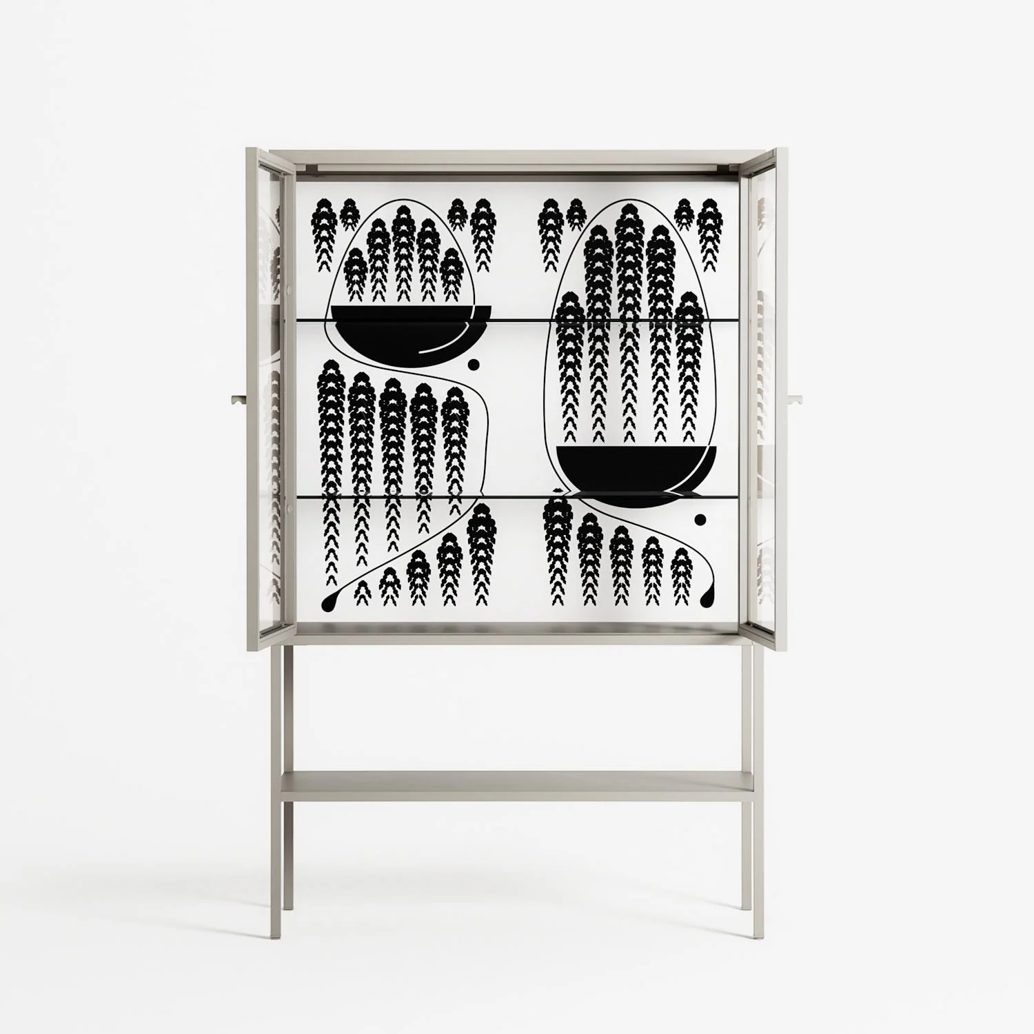 Black Fern - Loft Cabinet - Konrad Blaszczyk - Pebble - Clear glass - Image 3