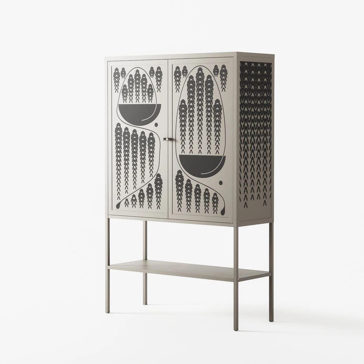 Black Fern - Loft Cabinet - Konrad Blaszczyk - Pebble - Overlay Metal - Image 2
