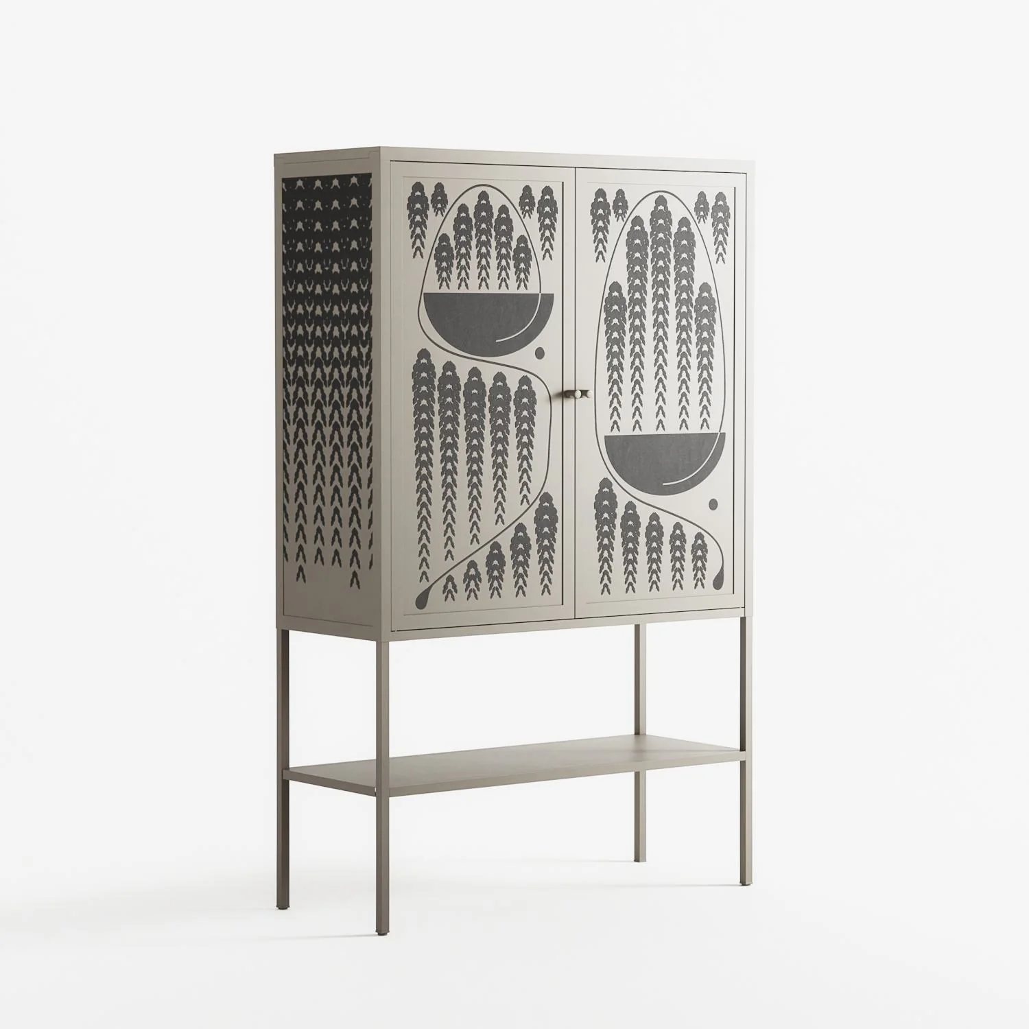 Black Fern - Loft Cabinet - Konrad Blaszczyk - Pebble - Overlay Metal - Image 4
