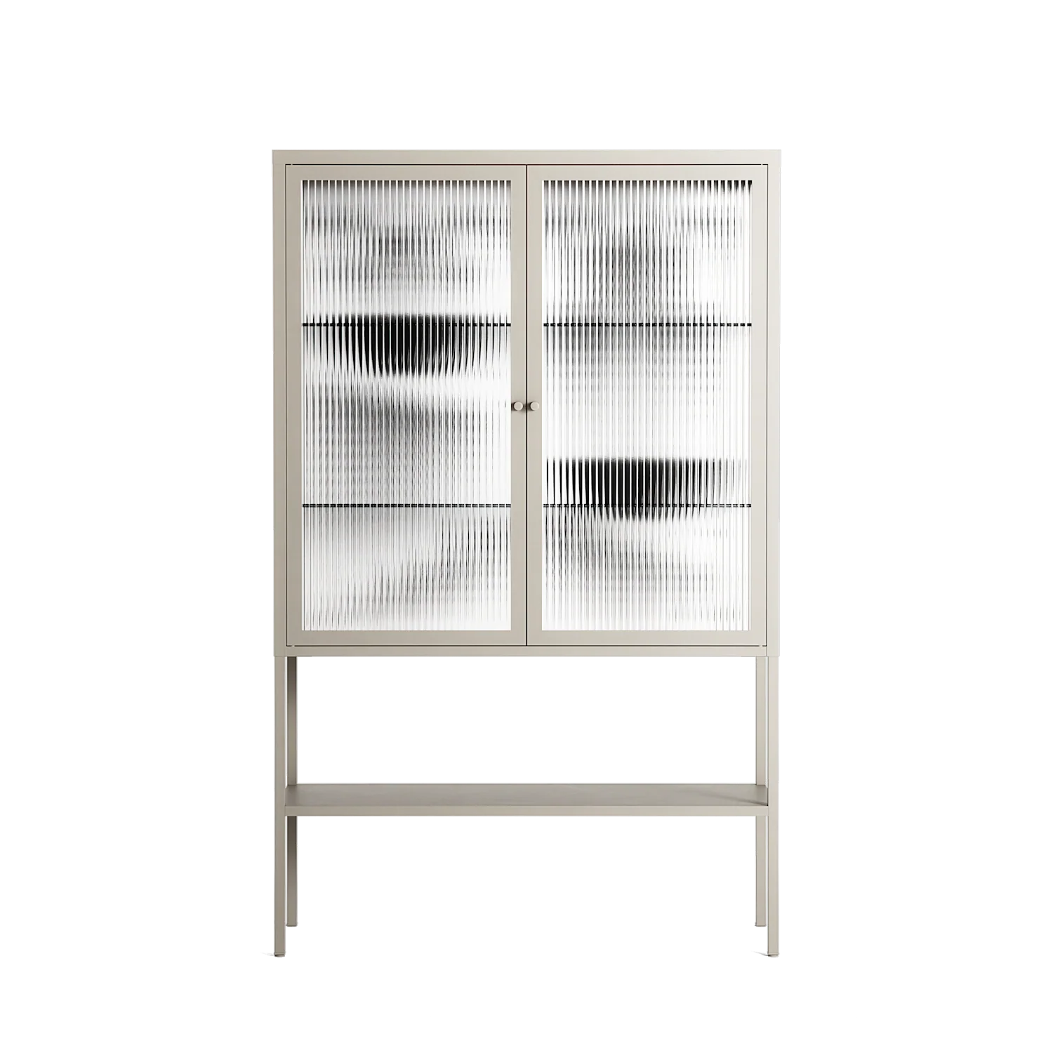 Black Fern - Loft Cabinet - Konrad Blaszczyk - Pebble - Reeded glass