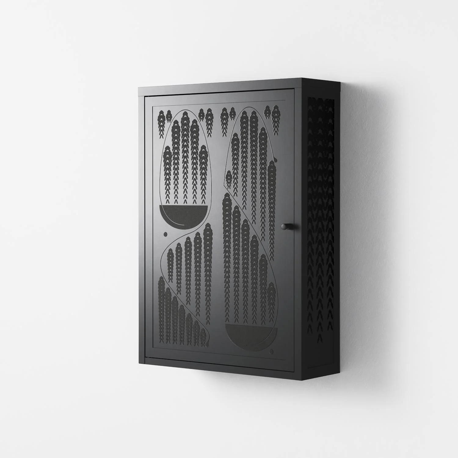 Black Fern - Wall Cabinet - Konrad Blaszczyk - Antracite - Overlay Metal - Image 2