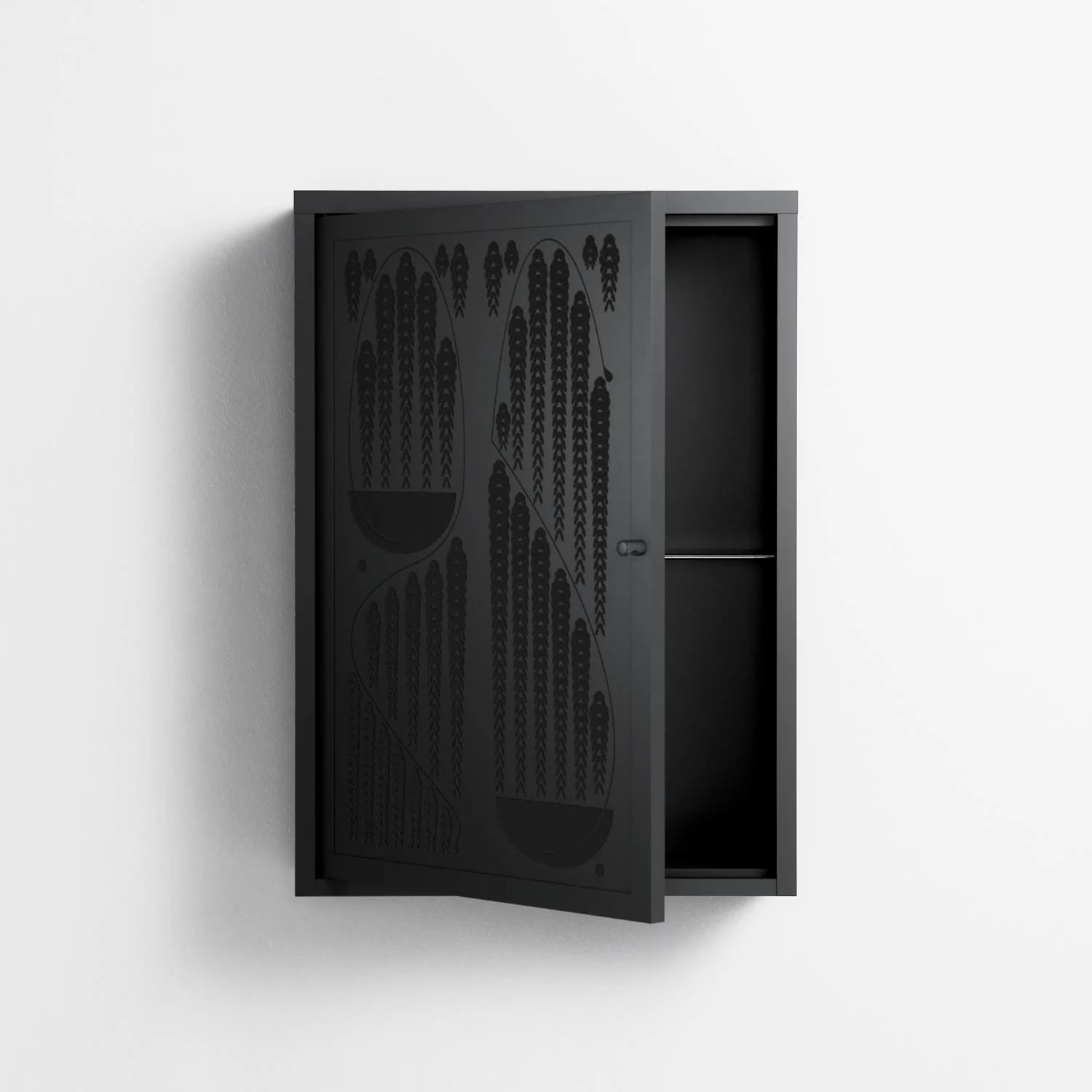 Black Fern - Wall Cabinet - Konrad Blaszczyk - Antracite - Overlay Metal - Image 3