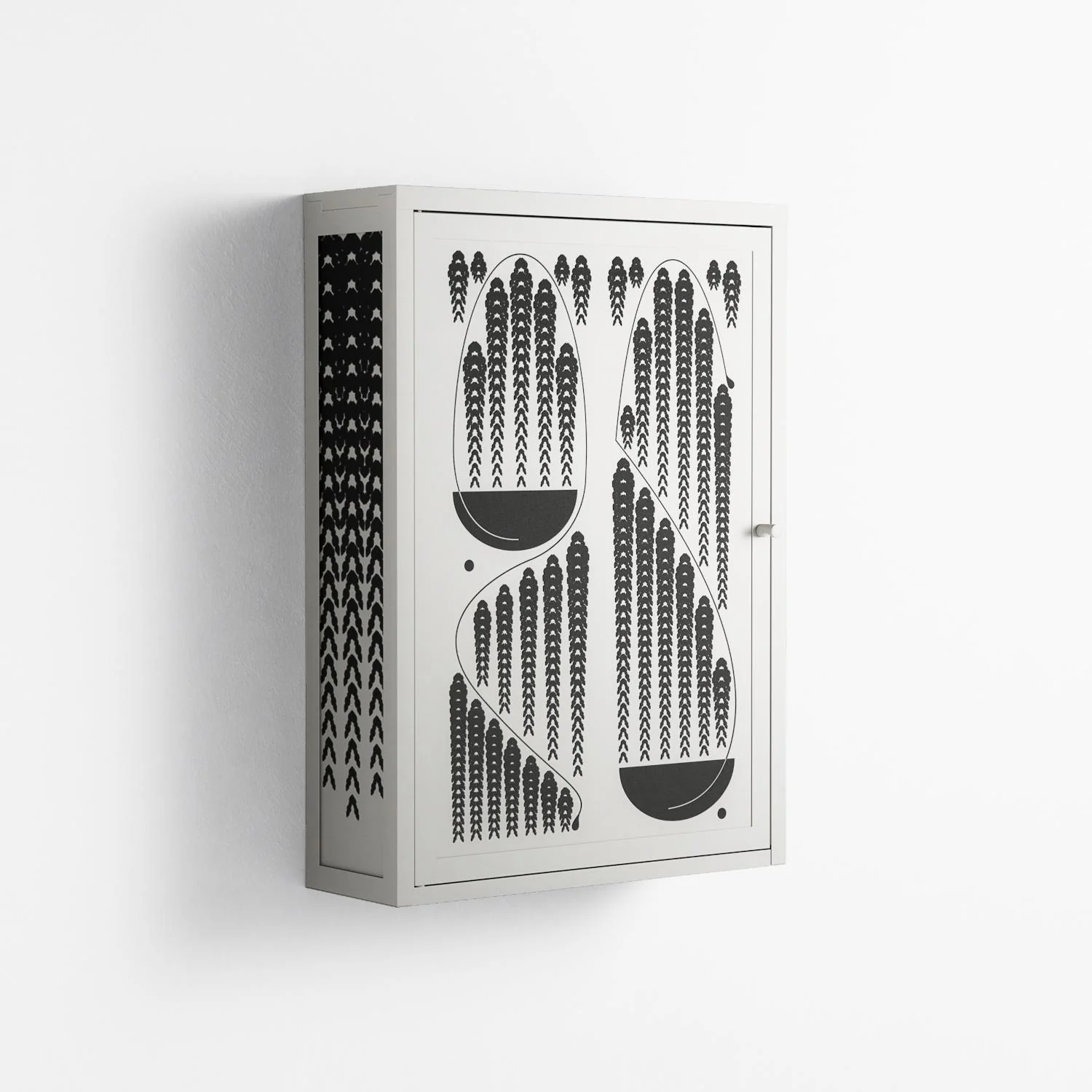 Black Fern - Wall Cabinet - Konrad Blaszczyk - Chalk - Overlay Metal - Image 4
