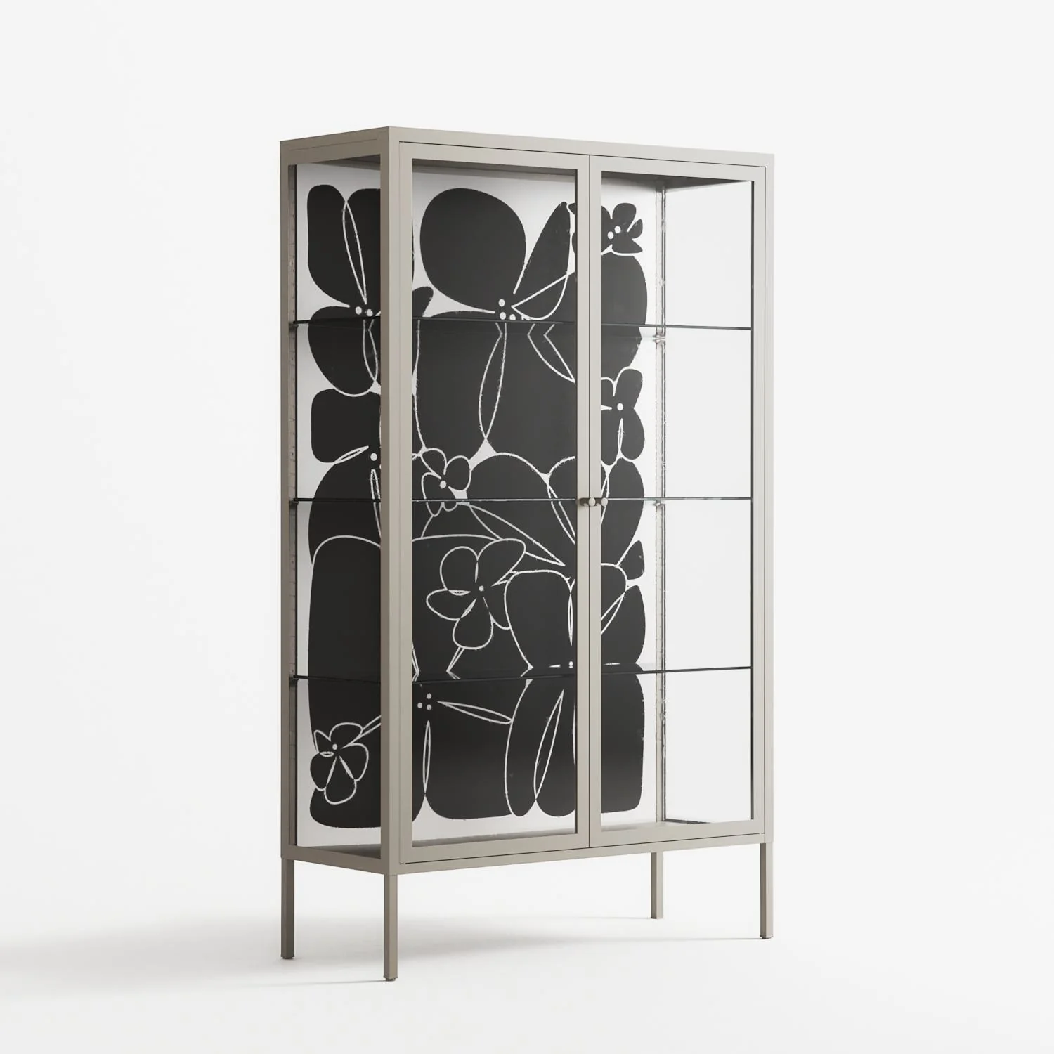 Black Flower - Cabinet - Konrad Blaszczyk - Pebble - Clear glass - Image 4
