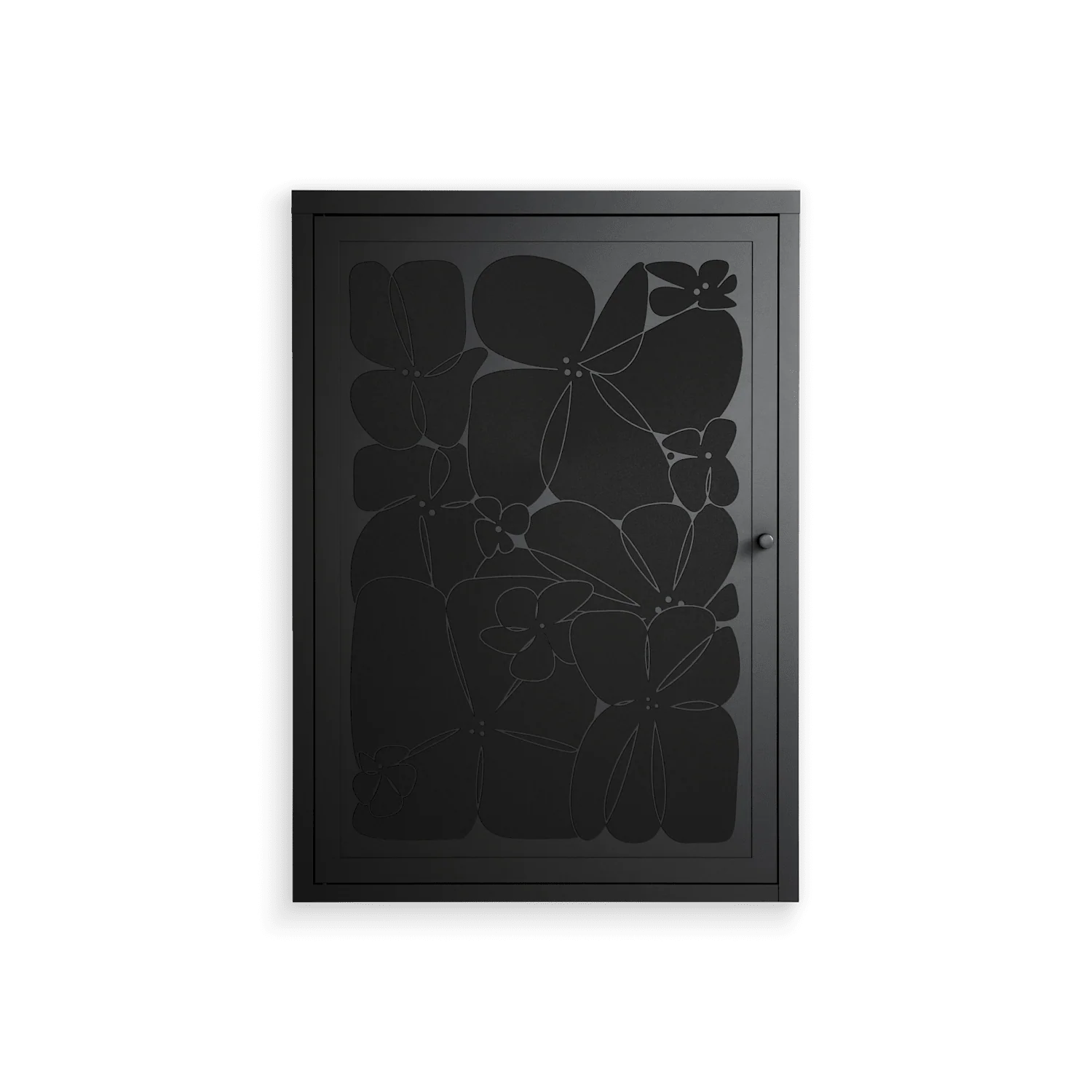 Black Flower - Wall Cabinet - Konrad Blaszczyk - Antracite - Overlay Metal
