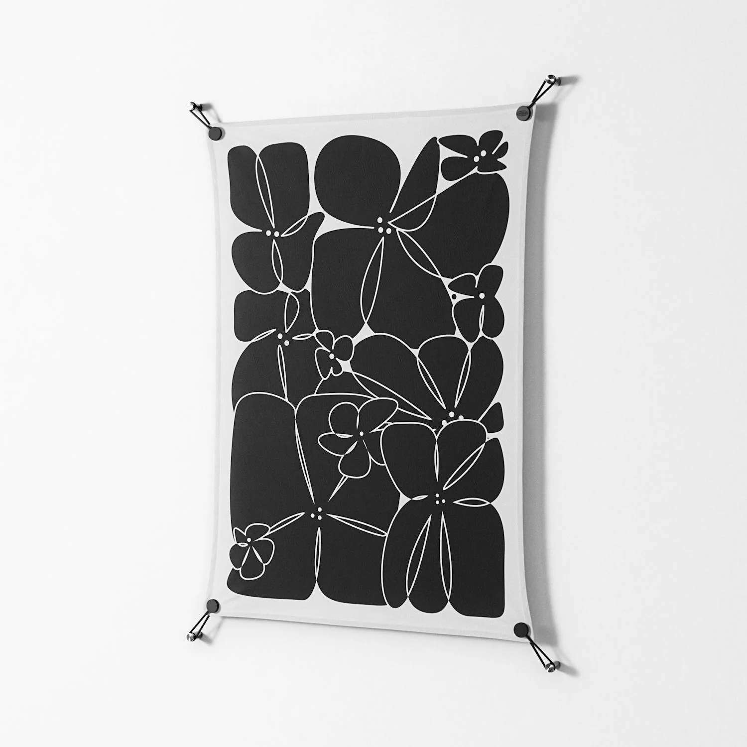 Black Flowers - Work On Wall - Konrad Blaszczyk - Black - 70 x 100 cm - Image 2