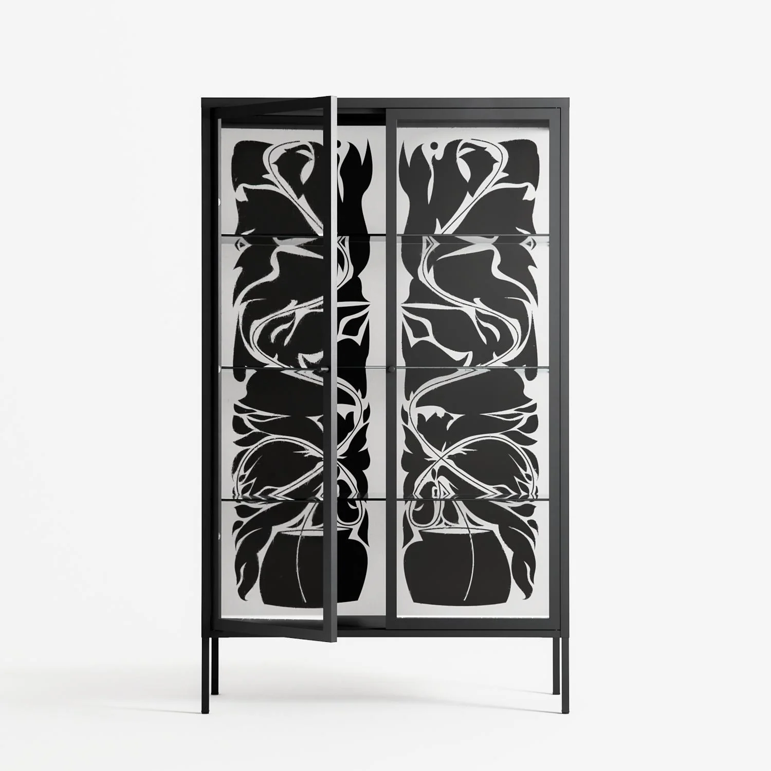 Black Potted Plant - Cabinet - Konrad Blaszczyk - Antracite - Clear glass - Image 2
