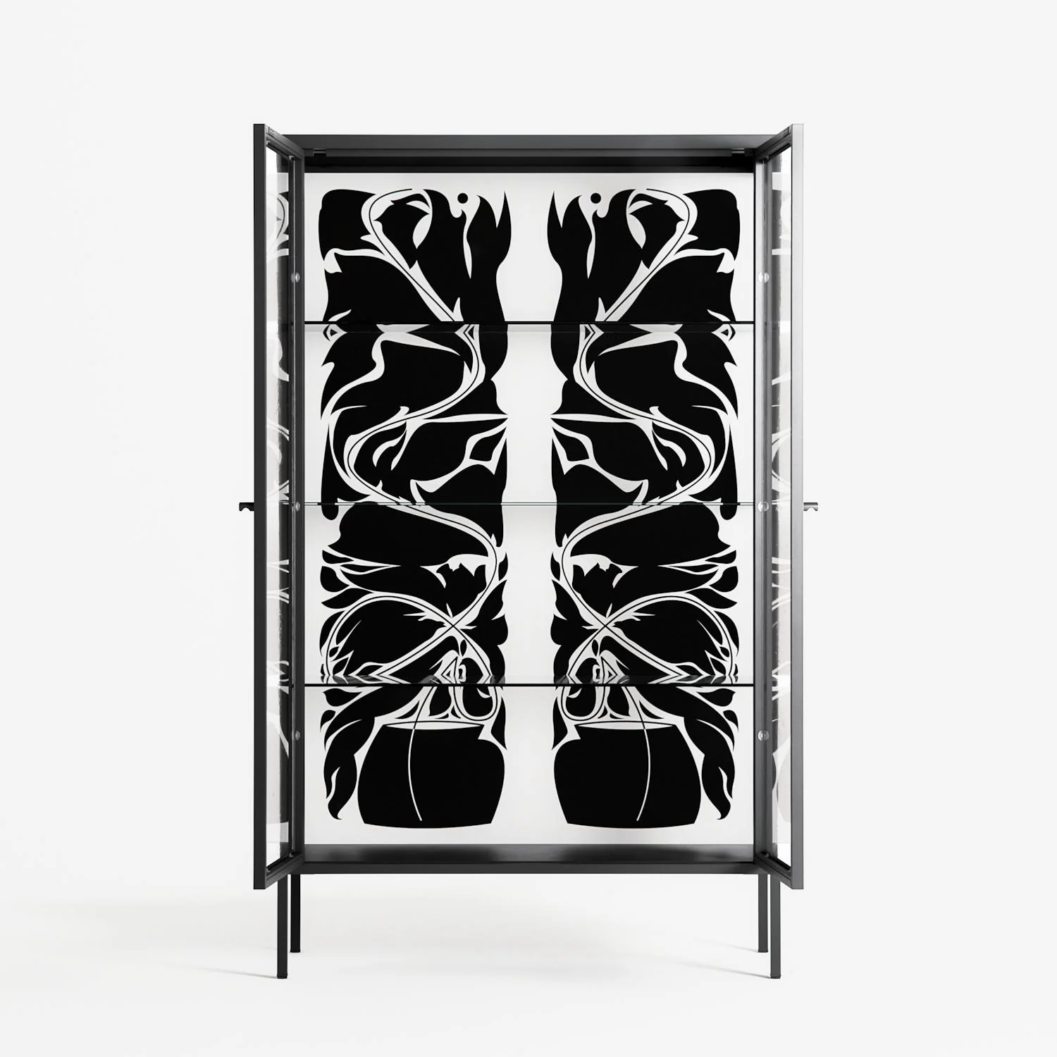 Black Potted Plant - Cabinet - Konrad Blaszczyk - Antracite - Clear glass - Image 3