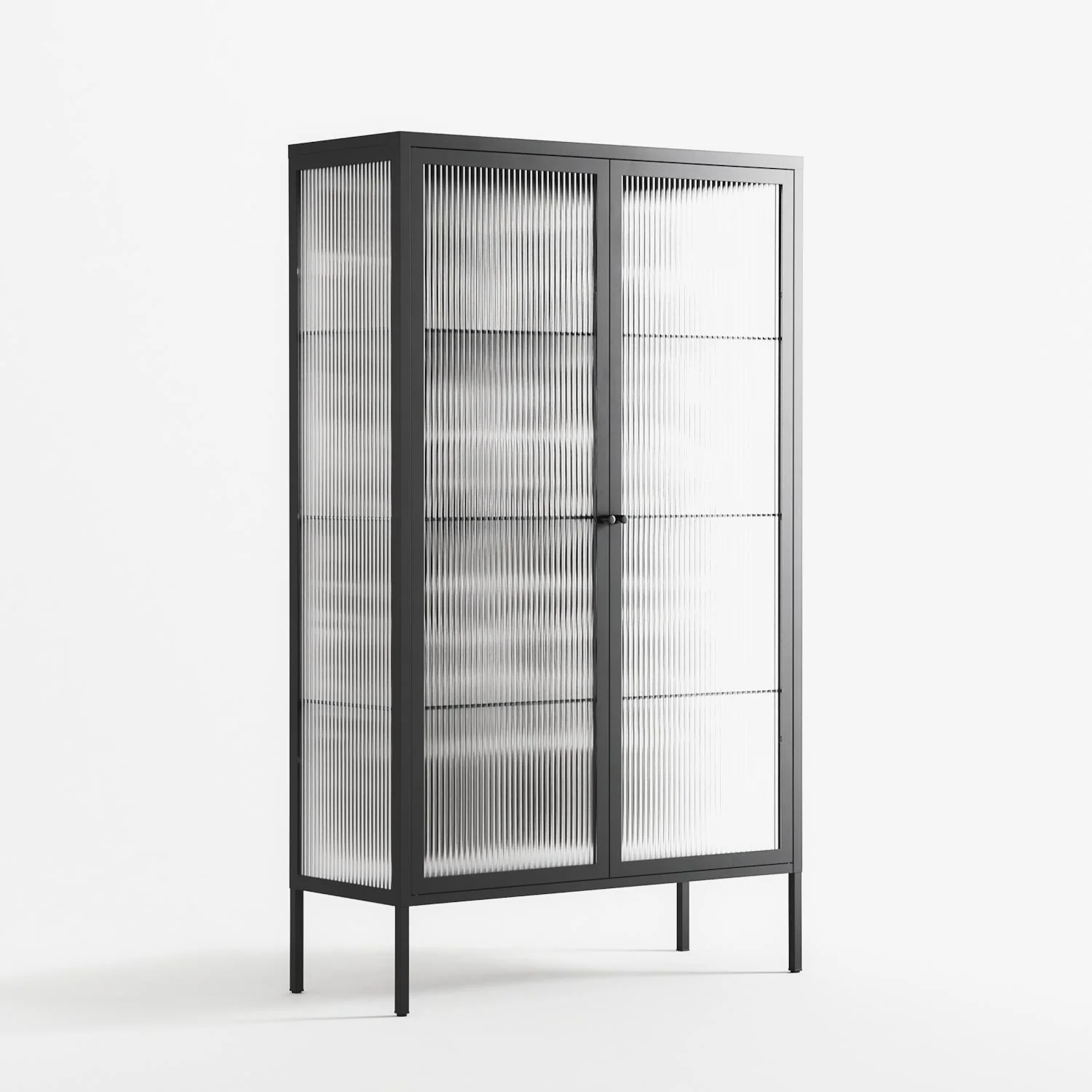 Black Potted Plant - Cabinet - Konrad Blaszczyk - Antracite - Reeded glass - Image 4