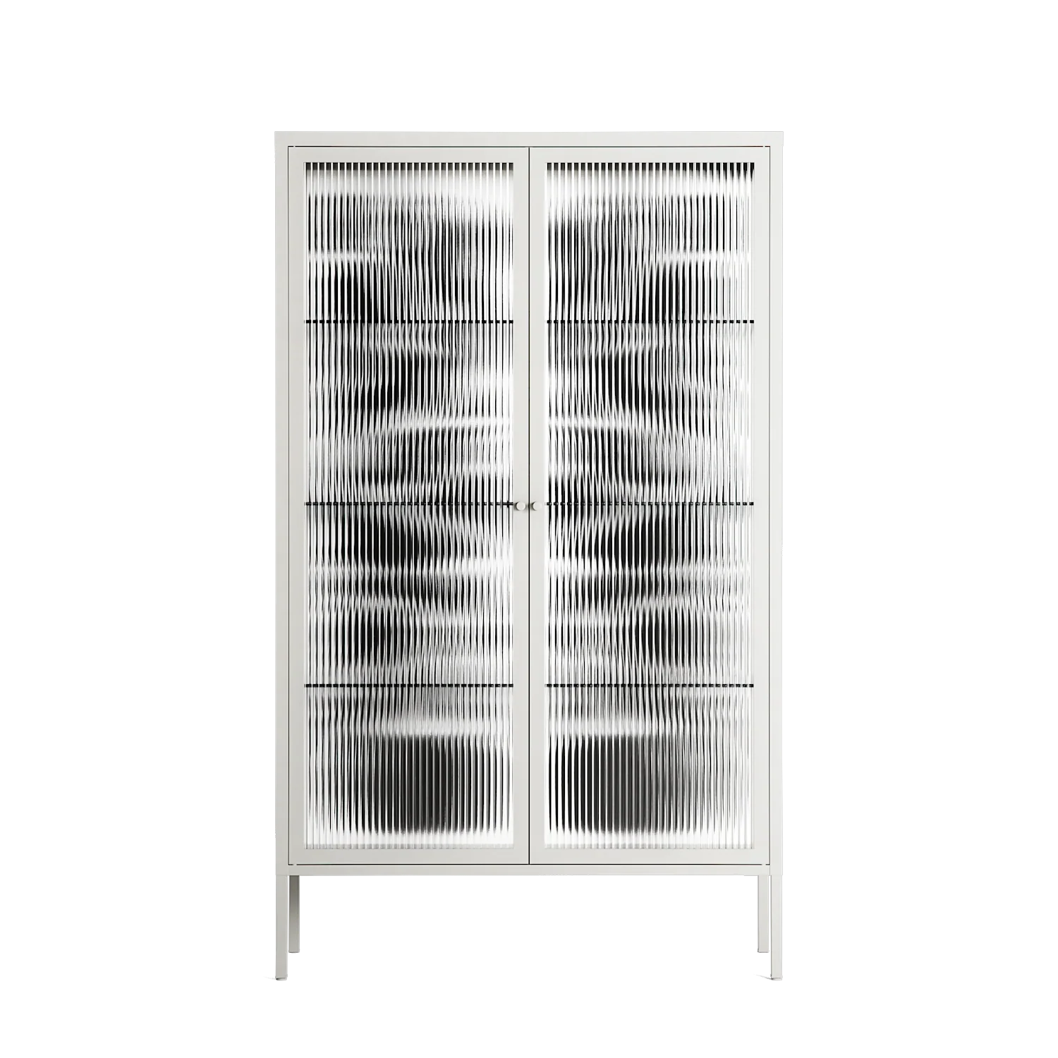 Black Potted Plant - Cabinet - Konrad Blaszczyk - Chalk - Reeded glass
