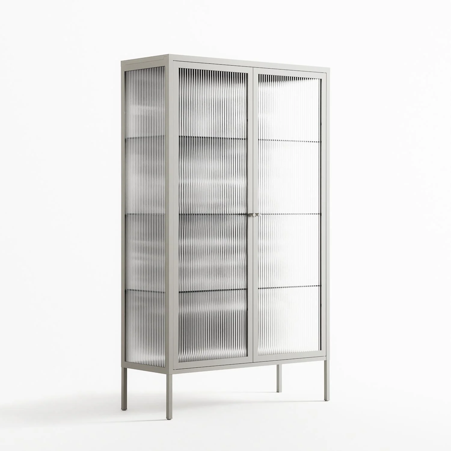 Black Potted Plant - Cabinet - Konrad Blaszczyk - Chalk - Reeded glass - Image 4
