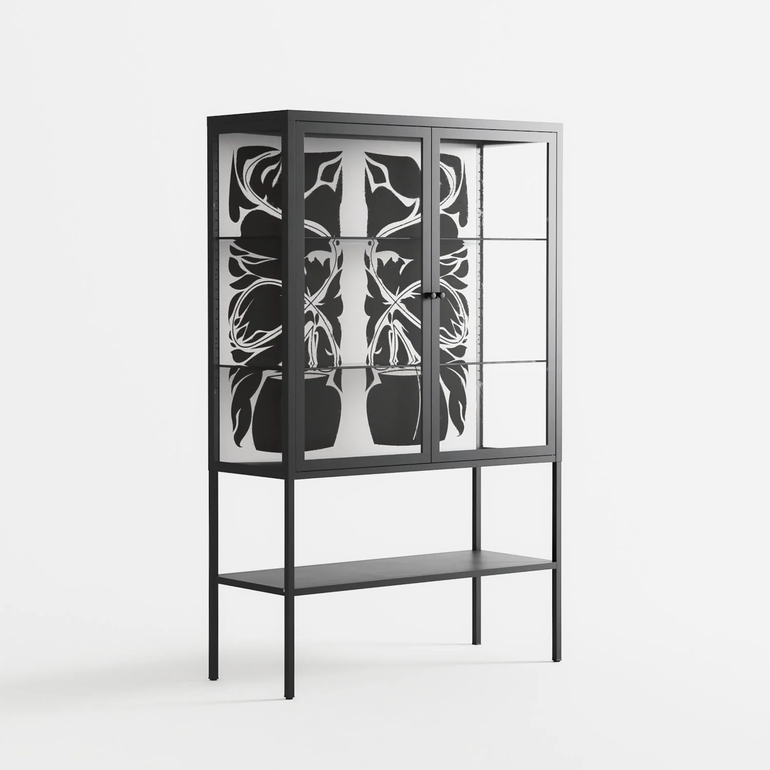 Black Potted Plant - Loft Cabinet - Konrad Blaszczyk - Antracite - Clear glass - Image 4