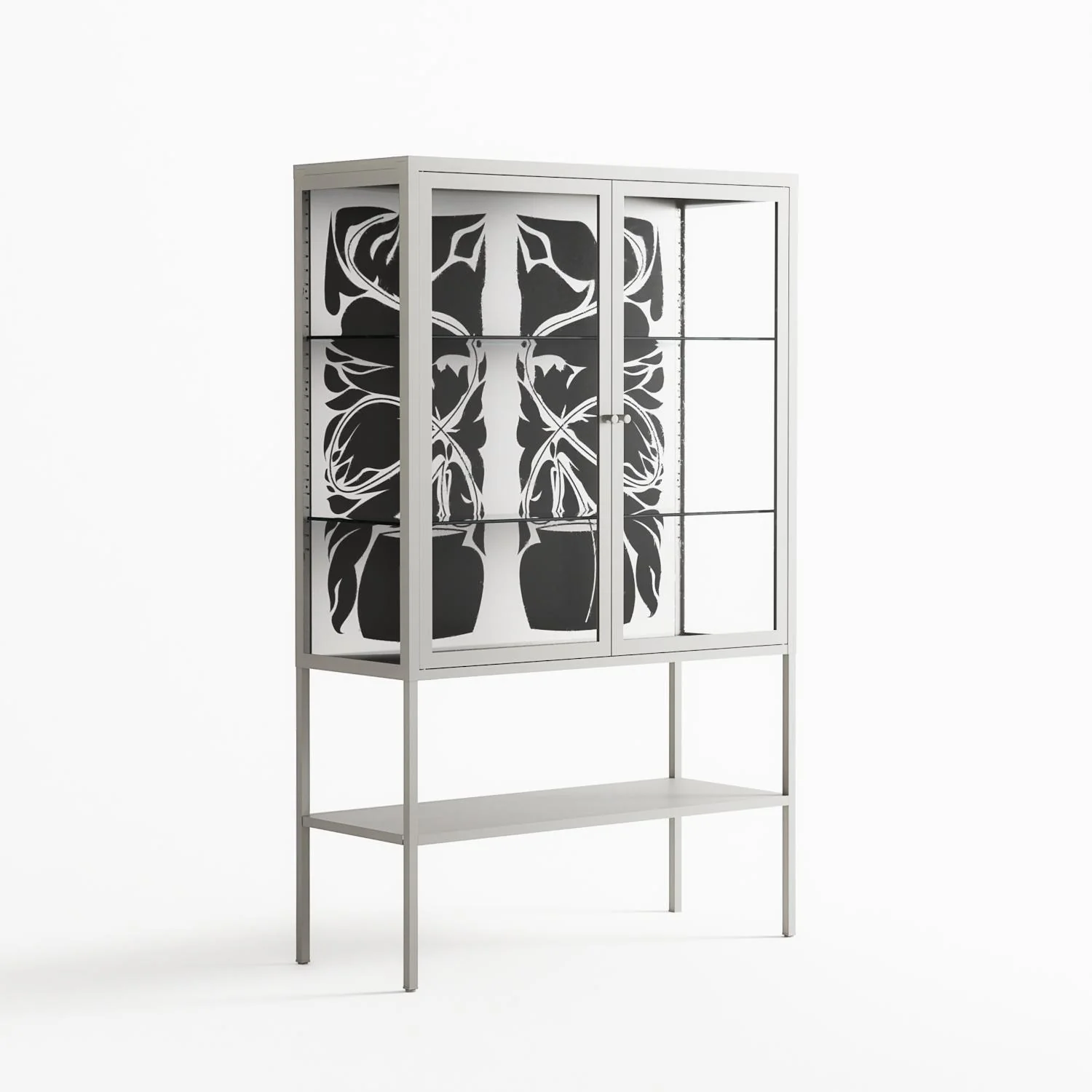 Black Potted Plant - Loft Cabinet - Konrad Blaszczyk - Chalk - Clear glass - Image 4